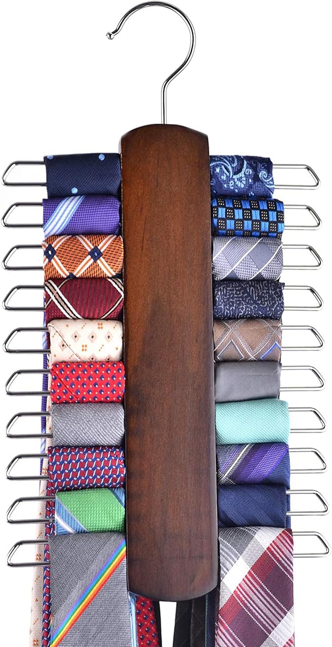 Wooden Necktie and Belt Hanger