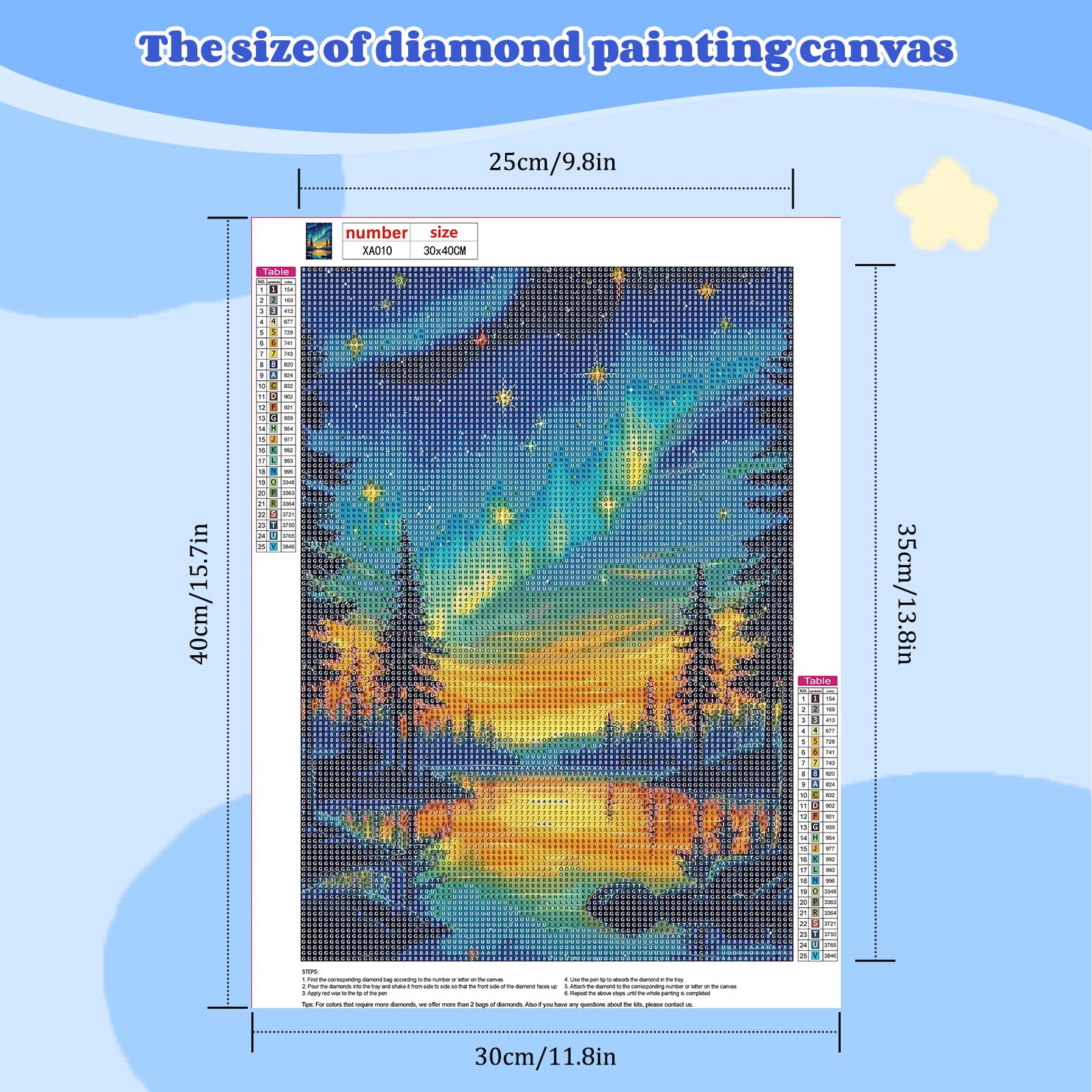NEWENMO Aurora Borealis Lights Diamond Painting Kits Adults,Beautiful Forest Scenery Diamond Art,DIY Diamond Arts Mosaic Kits for Adults Beginner,Full Round Drill Gem Art for Home Decoration,30x40cm - Image 2