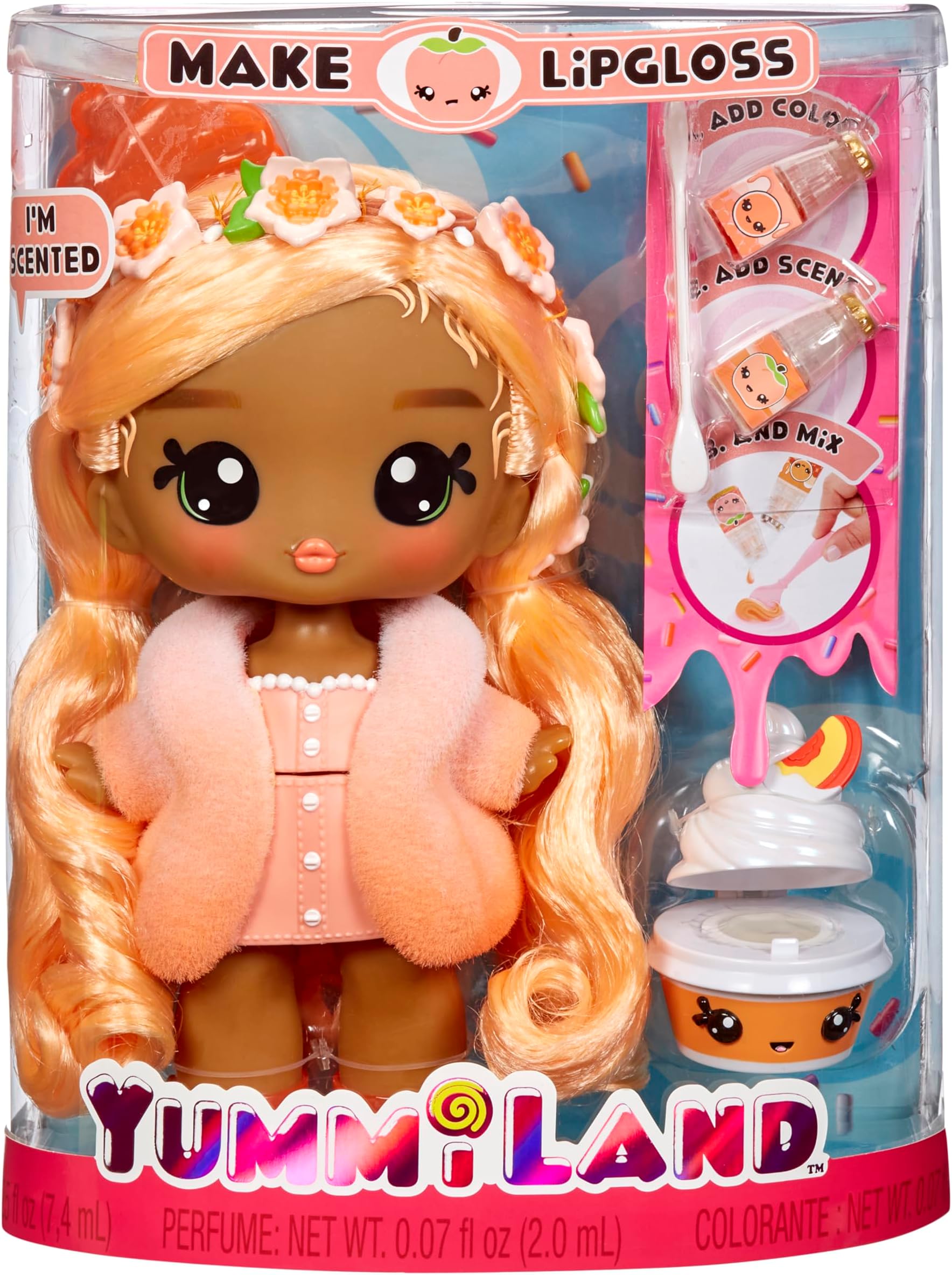 Large Doll + Lipgloss Pet- Piper Peach, Age 4+