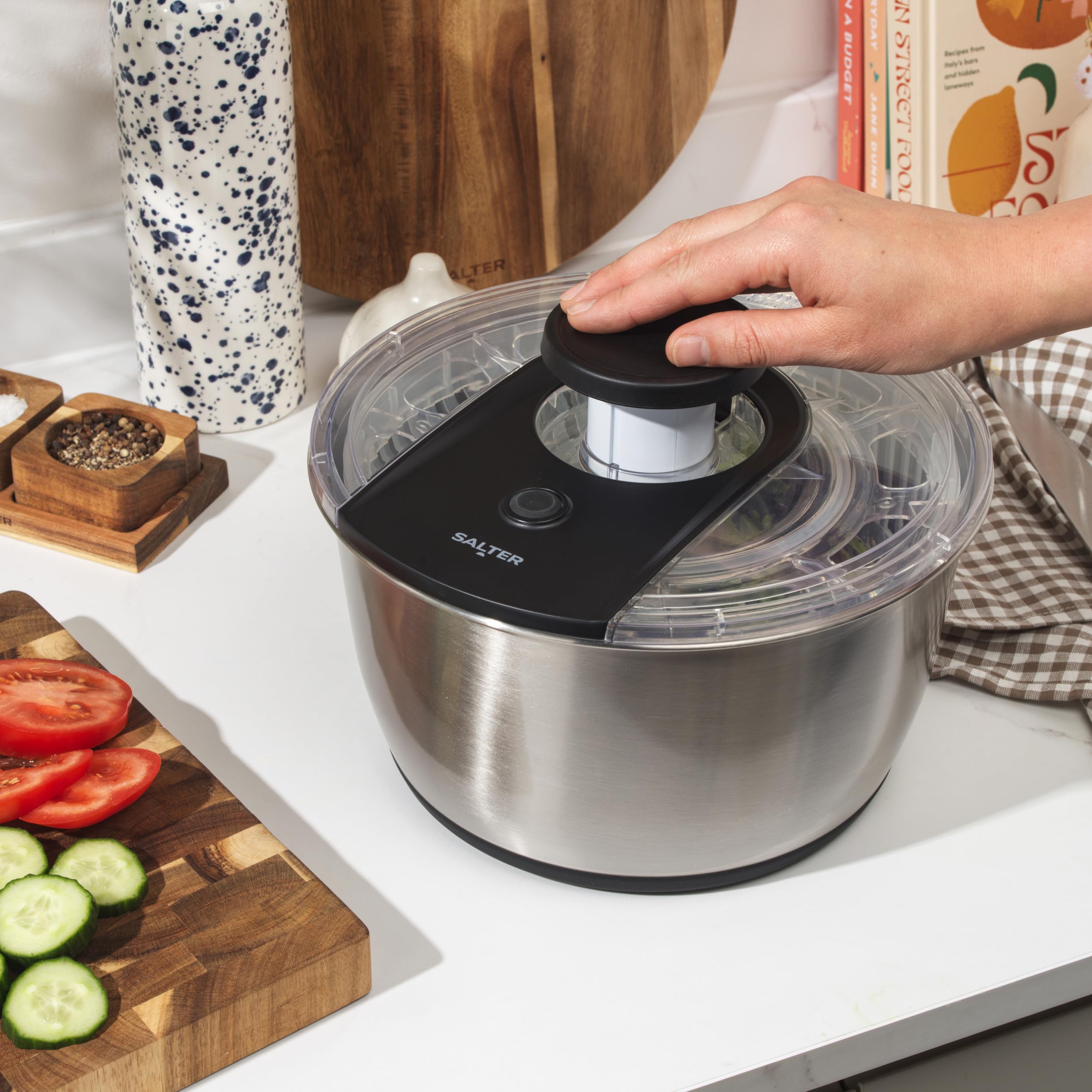 Salter Expert essoreuse à salade 6 L avec bol et égouttoir