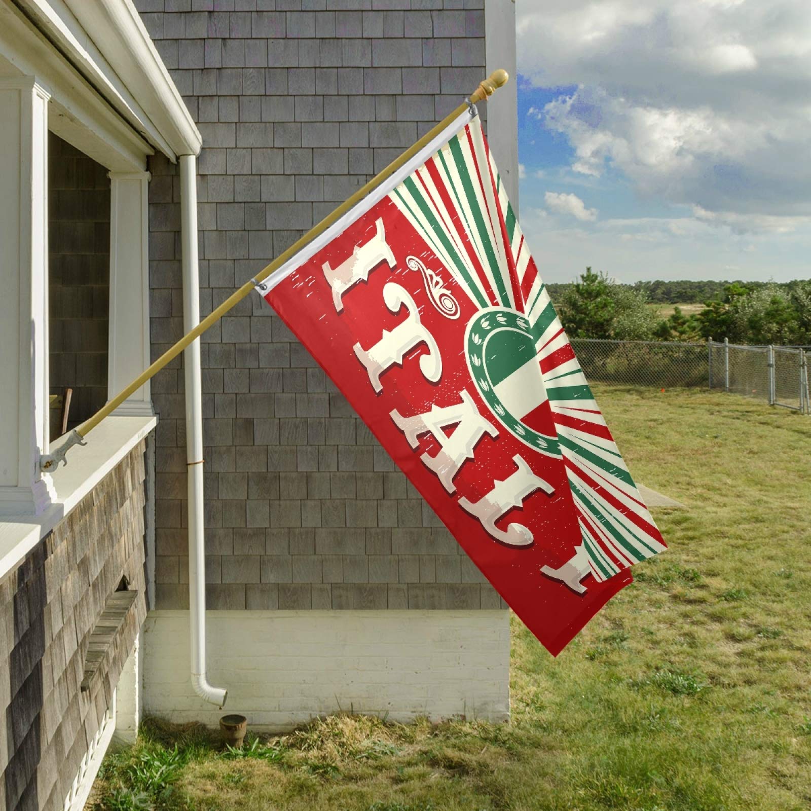 3x5 Feet Italy Royal Flag With Crest & Crown - 100% Polyester Banner 3'x5' Standard Size 7 thumbnail image