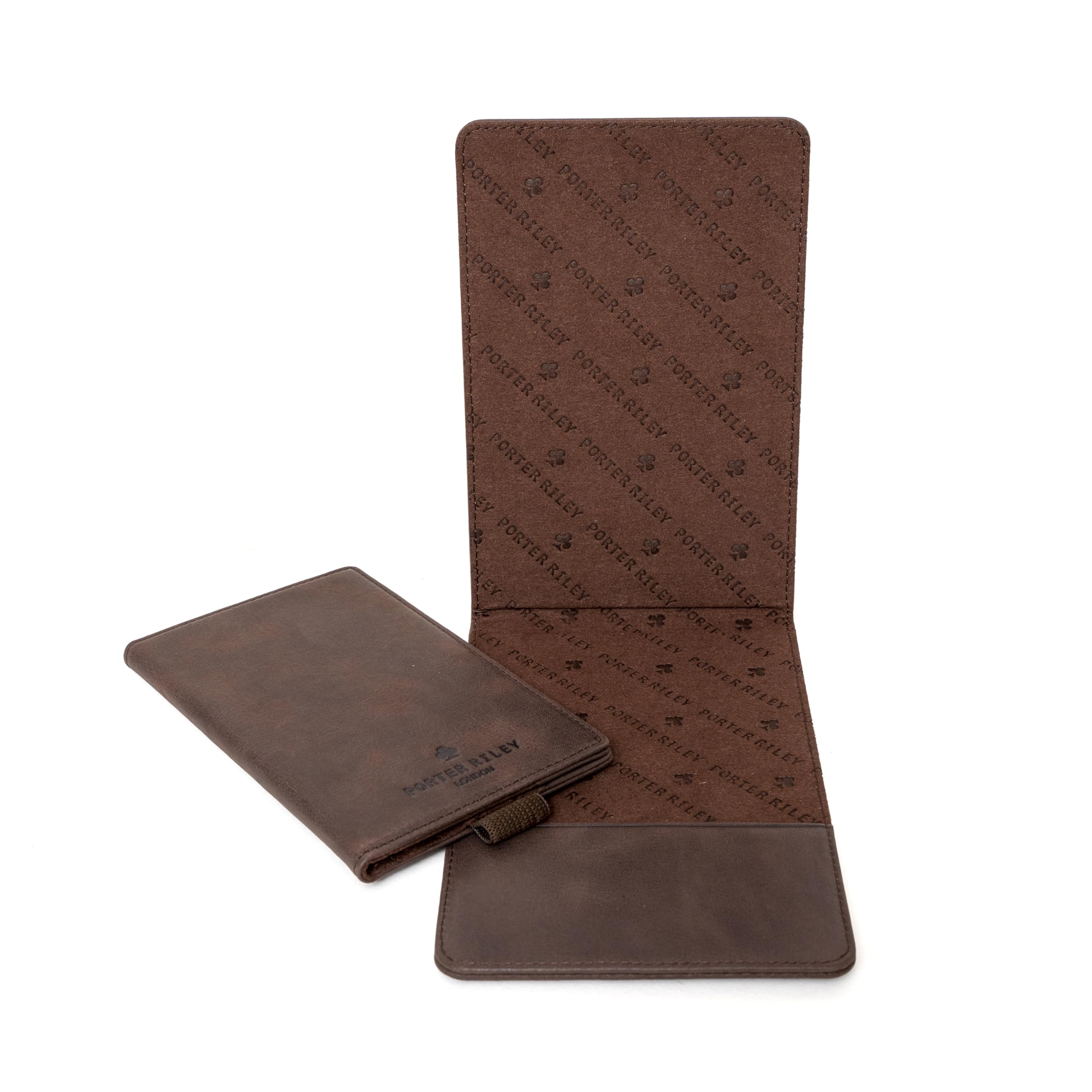 PORTER RILEY - Golf Scorecard Holder Genuine Leather Score Card Wallet (Chocolate Brown)