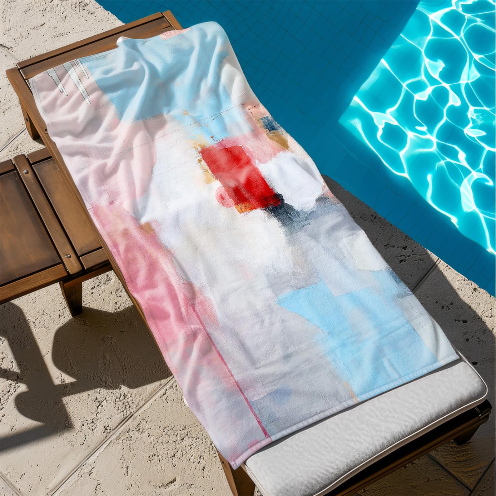 Générique Serviette de Plage 90X180 Bleu Rose