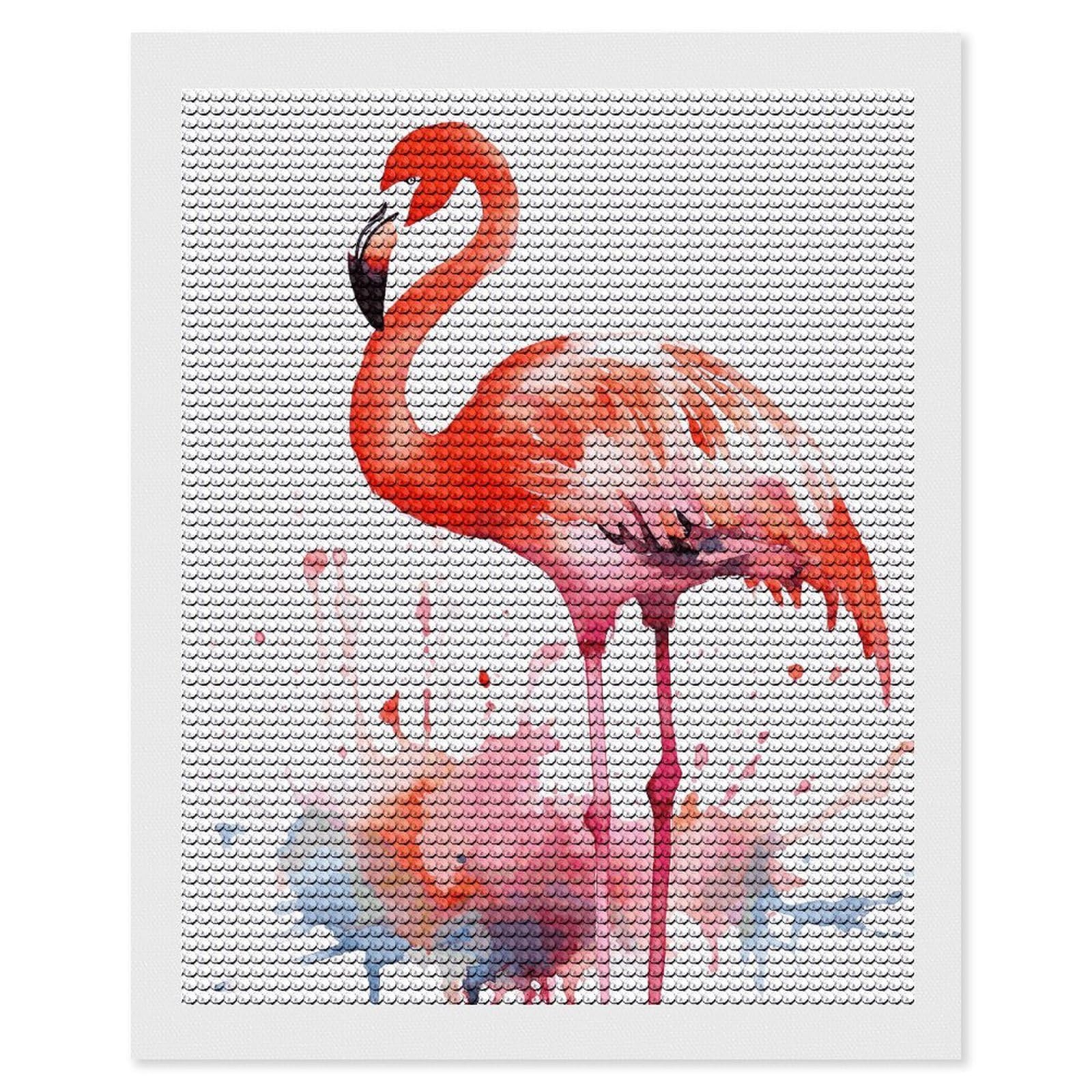 LDGSUPH Watercolor Flamingos Diamond Painting Kits for Adults Paint with Diamond Pictures Art DIY Full Drill Diamond Dots Painting Personalized Diamond Photo for Home Wall Decor Gift 16"x20"
