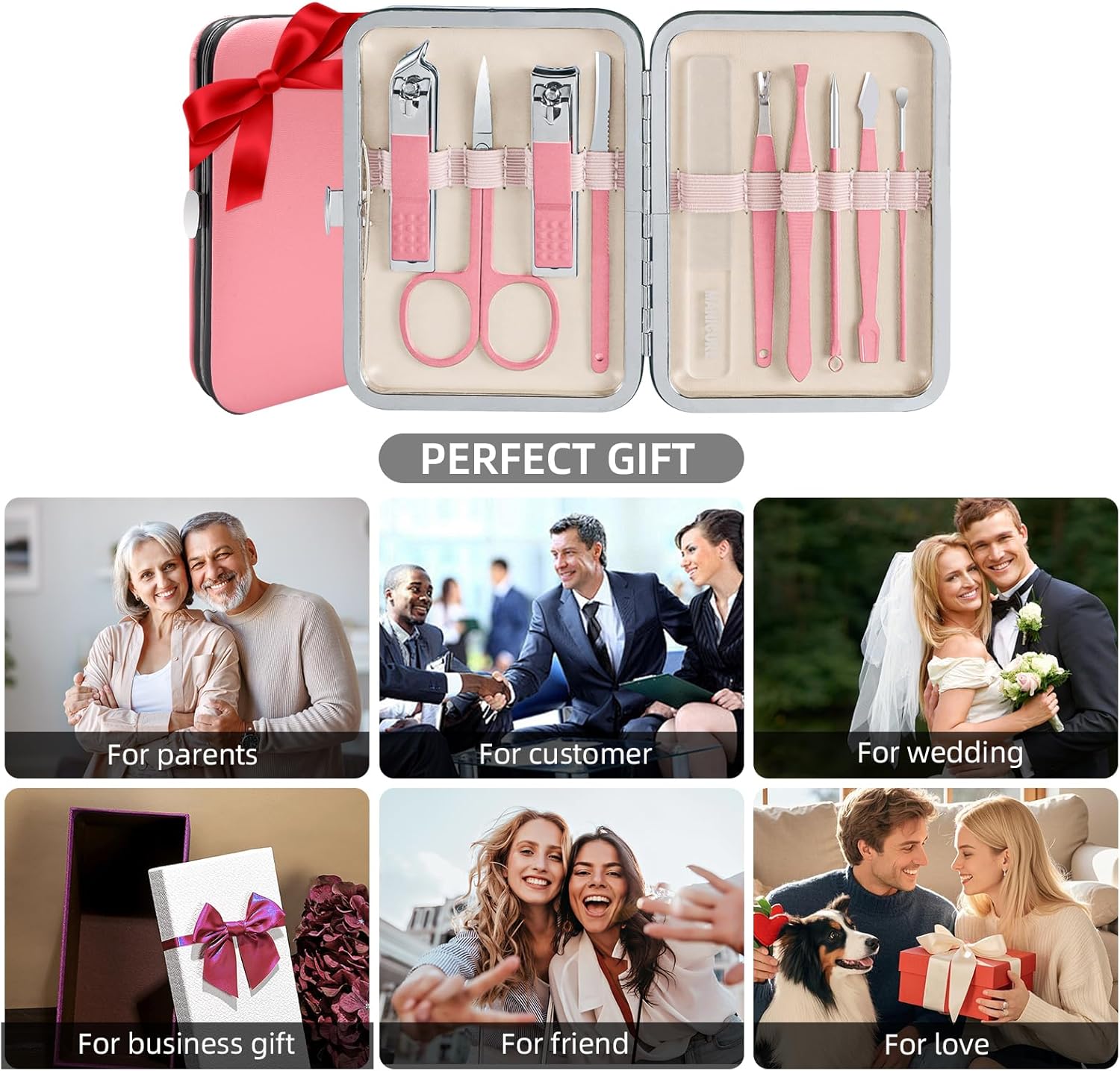 マニキュアセット 10イン1 &ndash; クリスマスストッキングスタッファー 男性用 Andrea ネイルマニキュアキット 女性用 ユニーク