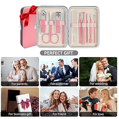 Miniatura 7 de Kit de manicura profesional 10 en 1 para mujeres, kit de uñas, kit de aseo, juego de manicura, juego de manicura de cuidado personal, herramientas