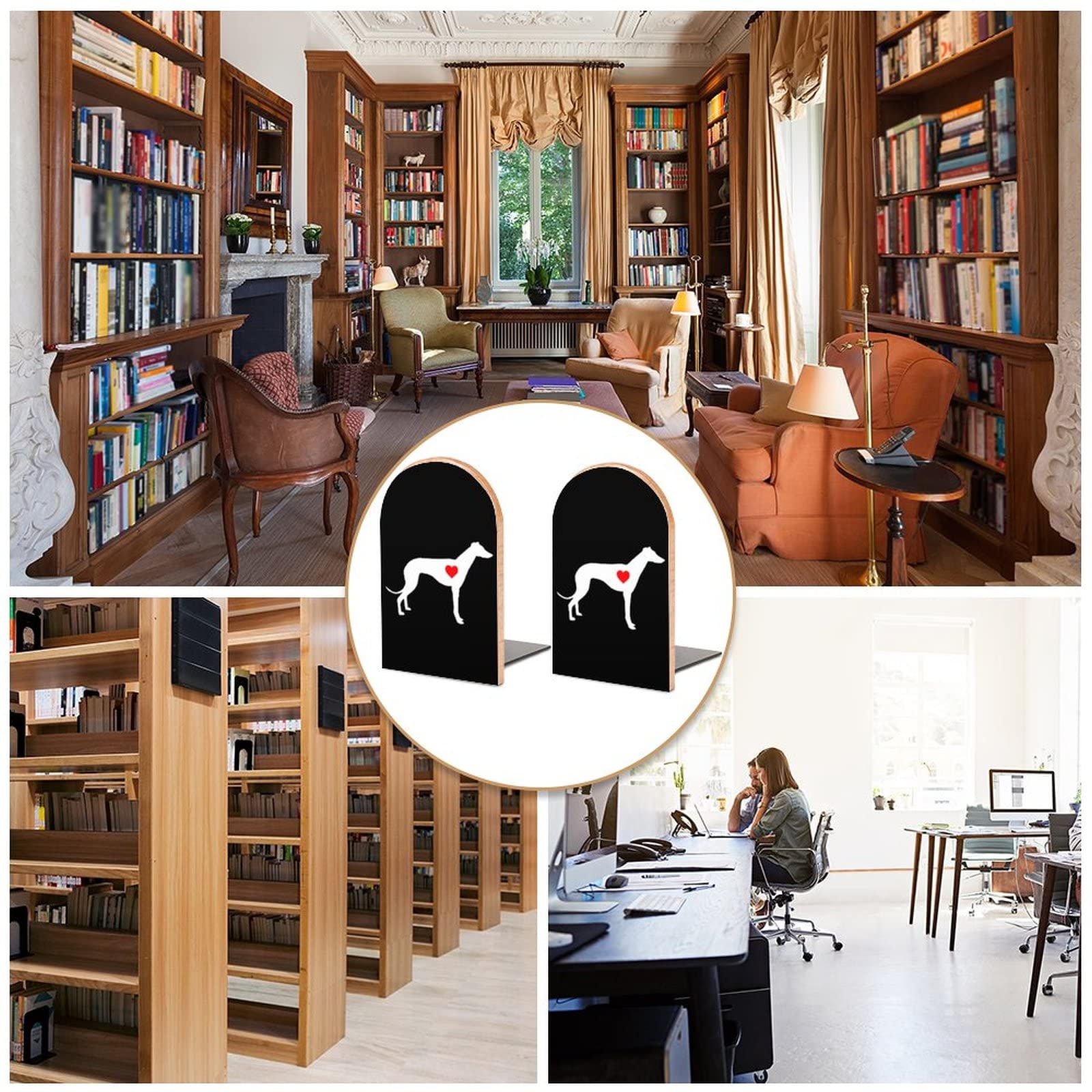 グレーハウンドブックエンド イタリア1950年代ビンテージ 手描きの瞳が