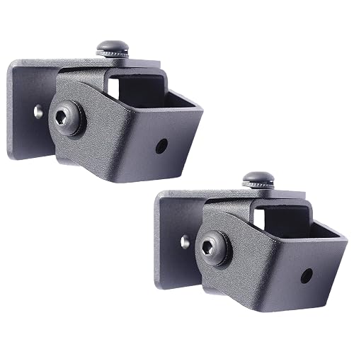 SAFWE® SM-02 - Speaker Wall Mount Stand - Bracket 2 Nos for 5 mm & 6.35mm (¼ inch) Thread Hole/Keyhole Speakers Universal Speaker Stand (Materiel : Metal/Color : Black)