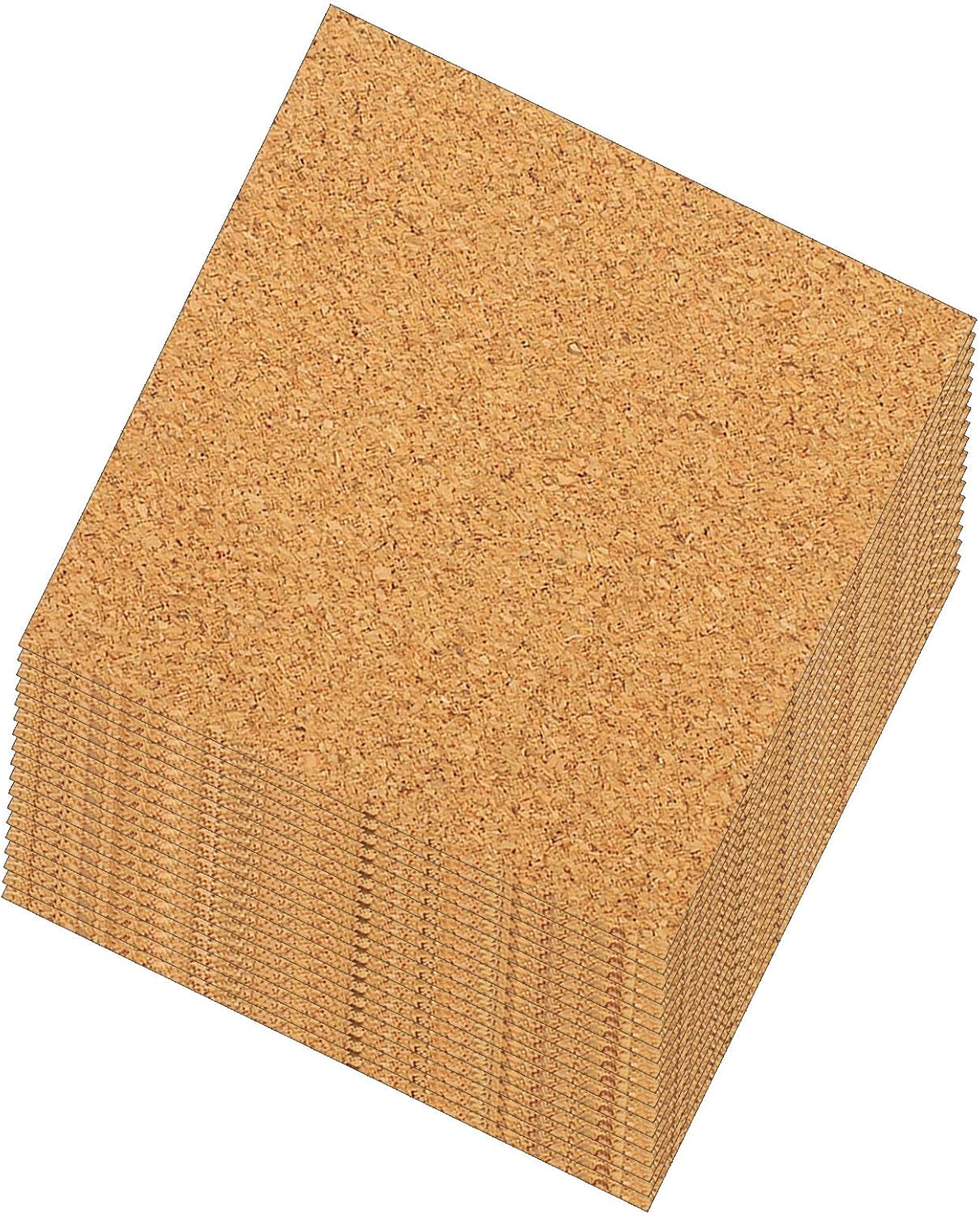 Cork Sheets Soundproofing 4 Inch Square Self-Adhesive 40pcs Writable Cork Tiles Backing Mats with Strong Adhesive for DIY Crafts and Home Décor
