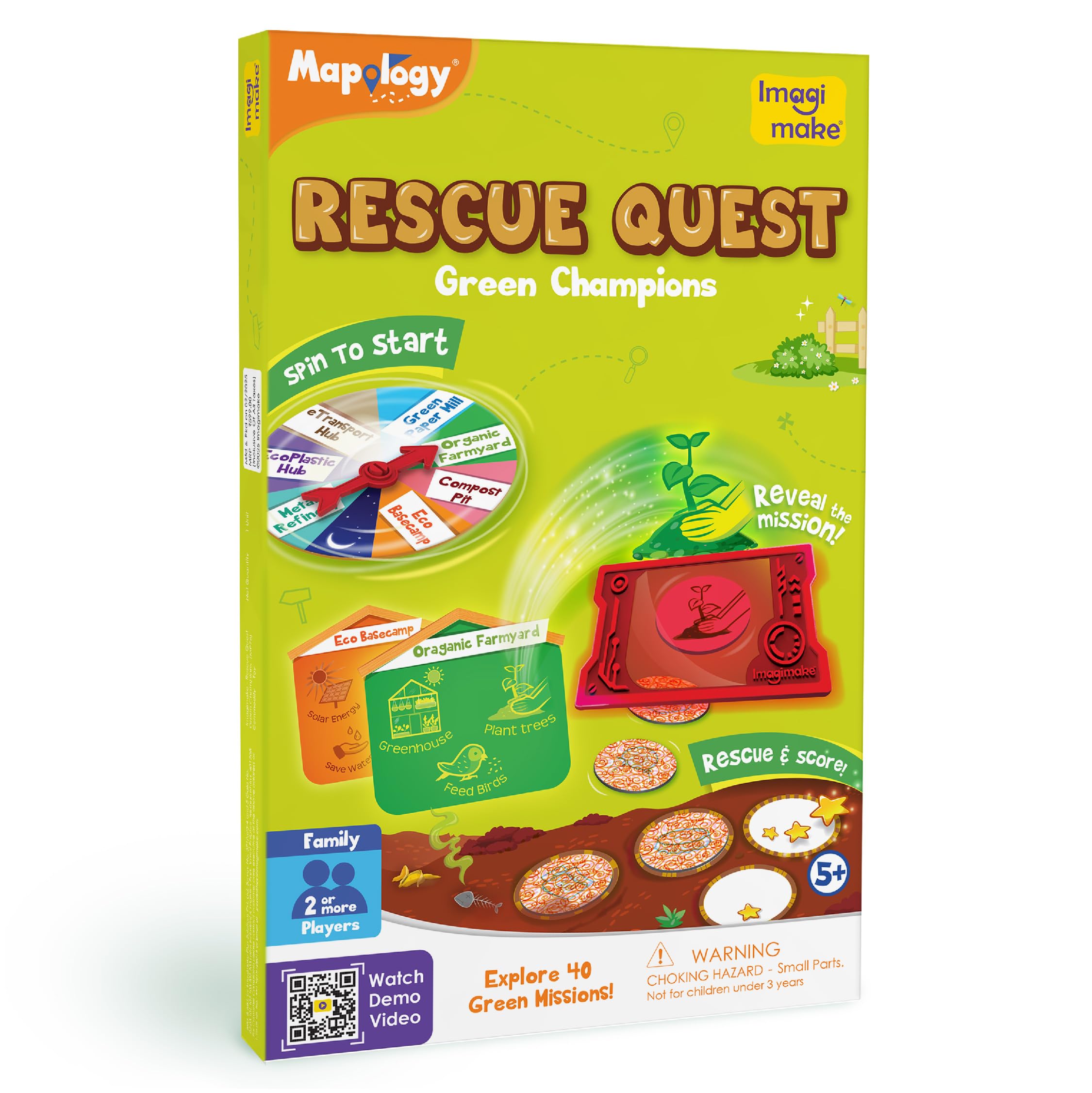 Imagimake Rescue Quest - Green Champions, Multicolor, 17 centimeters x 28 centimeters