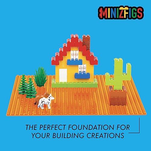 Miniatura 7 de Minizfigs Placas base de construcción clásicas para ladrillos de construcción, 100% compatibles con las principales marcas de placa base, 10 x 10