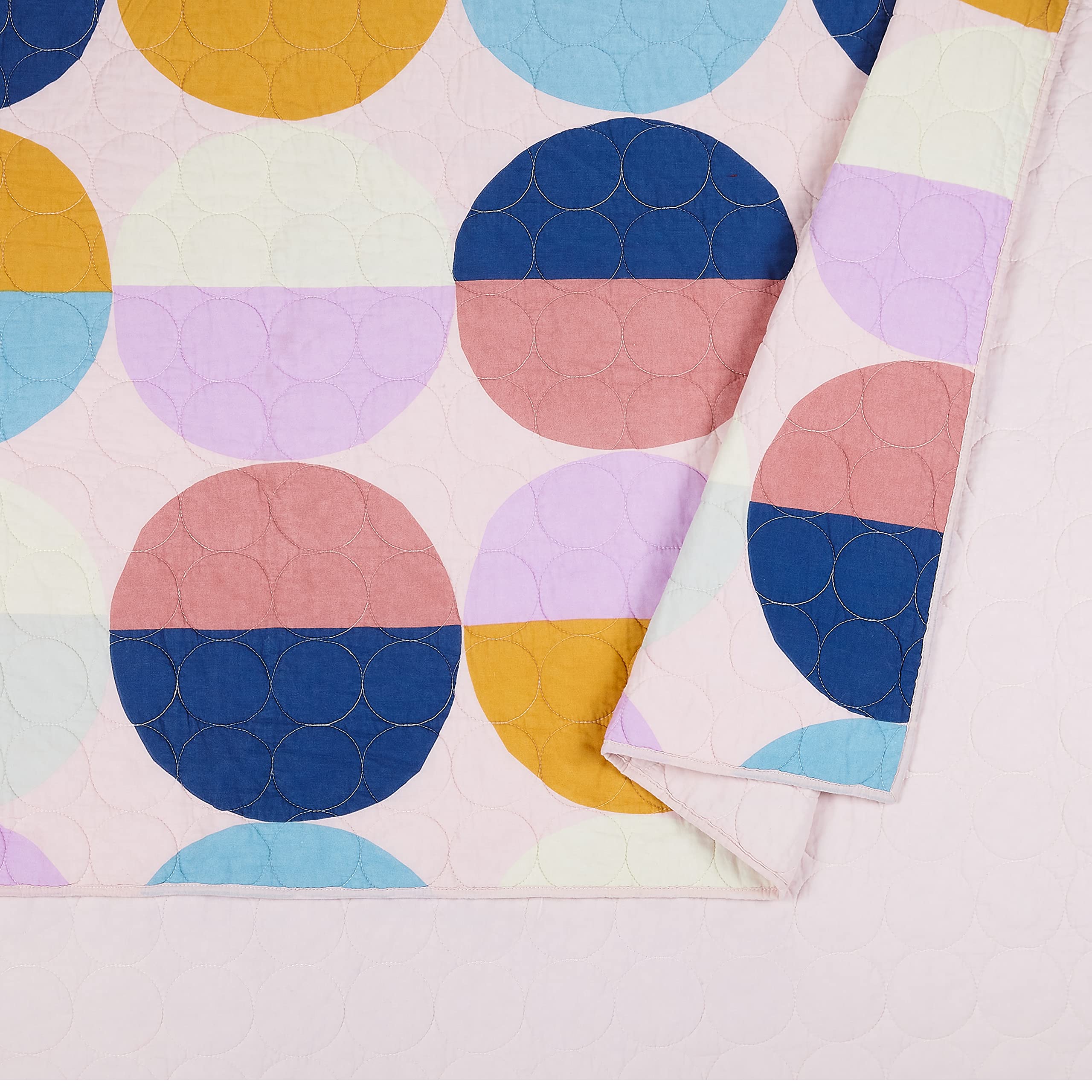 Makers Collective Set copripiumino e federa per cuscino, 3 pezzi, 100% cotone, leggero, geometrico, moderno, per tutte le stagioni, per letto matrimoniale