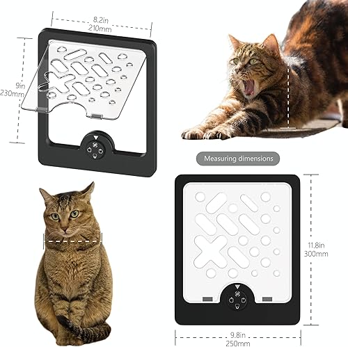 Miniatura 8 de Puerta de gato, conector cuadrado para puerta de mascota, puerta con solapa para gatos, una pequeña puerta abierta para una caja, puerta para