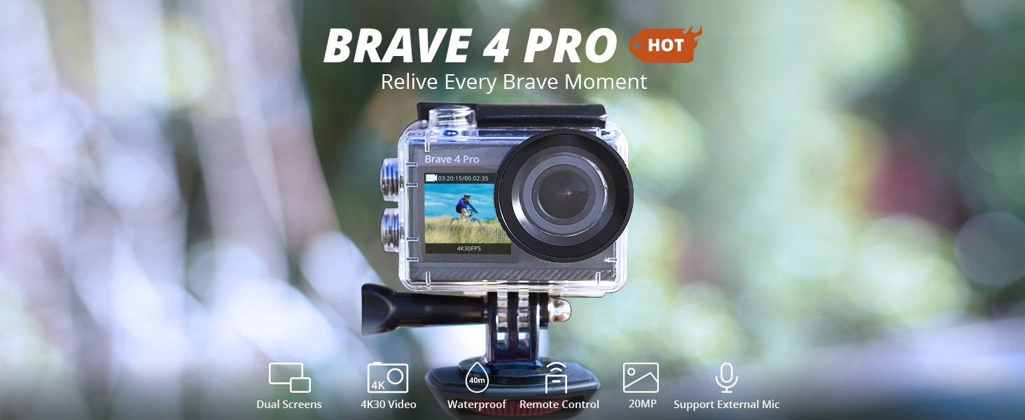 Amazon.com : AKASO Brave 4 Pro Action Camera 4K 30fps...
