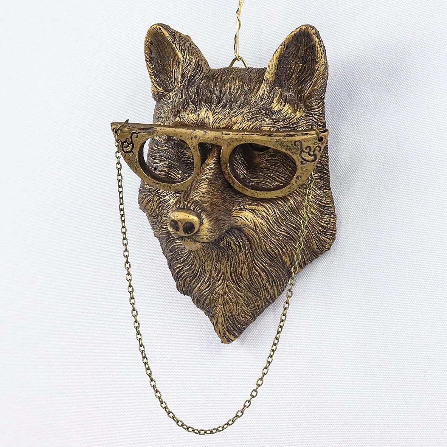Tête De Cerf 3D En Résine – Sculpture Murale Animal Bronzée, Décoration Chasse & Nature, Ornement Tête Animale Suspendue