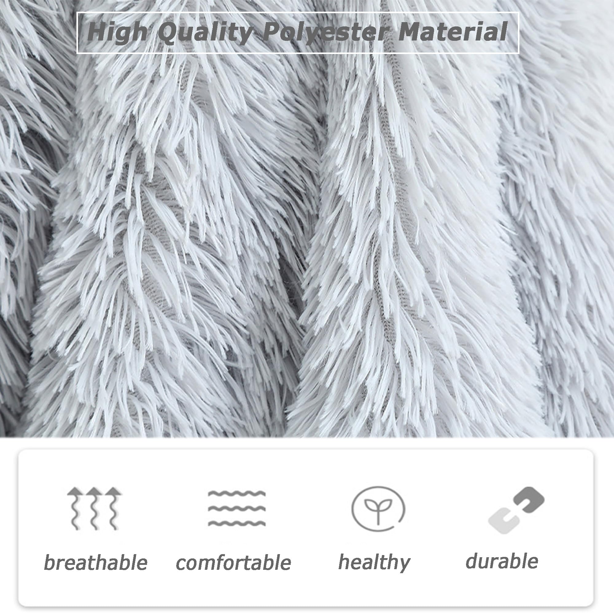 Coperta calda per animali domestici, lavabile in lavatrice, coperta per cani e animali domestici, protezione per mobili, ideale per divani, seggiolini auto, interni (grigio scuro, 2 pezzi, 127