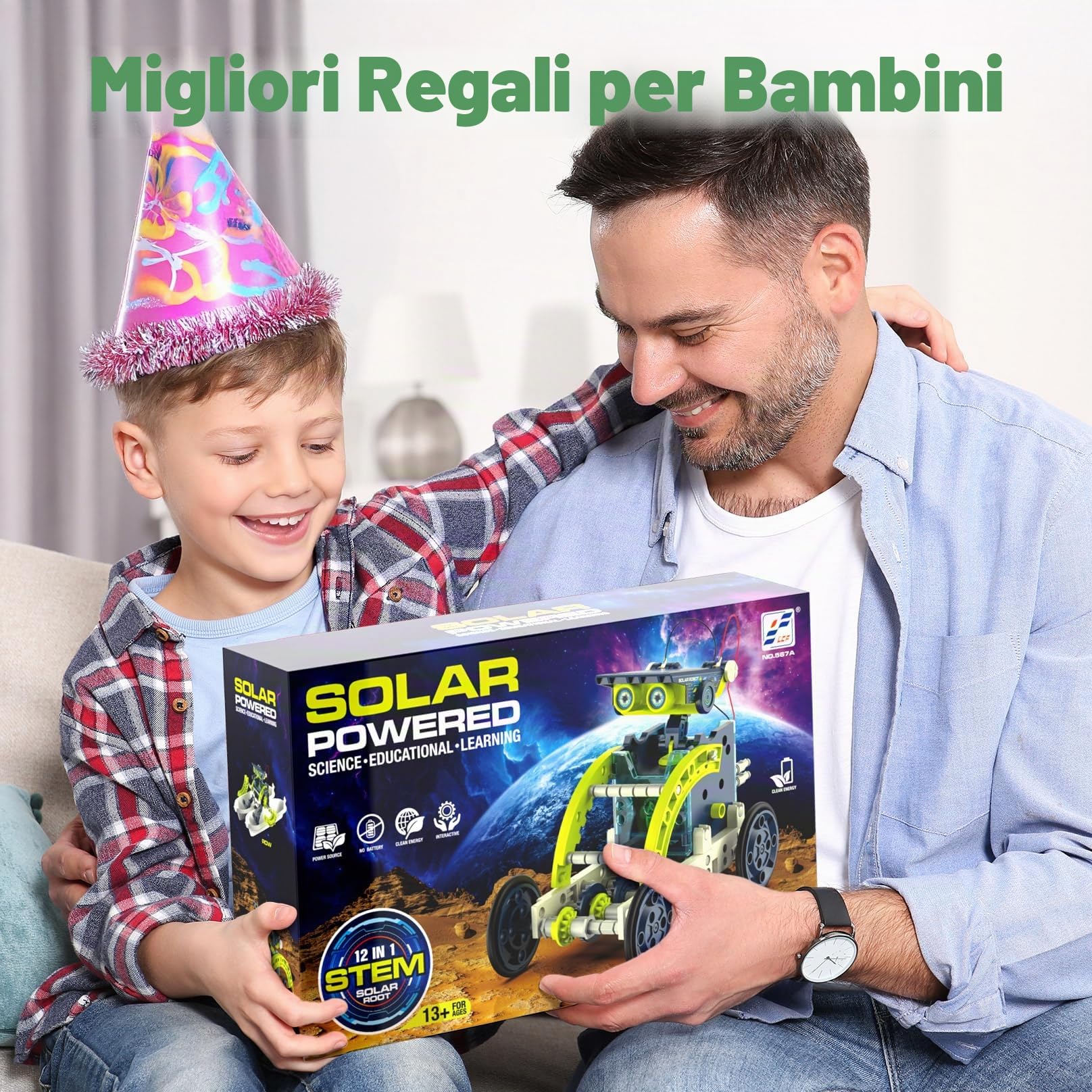 Hot Bee STEM Robot Solari Giocattoli da Costruzione per Ragazzi Età 8-12, Kit Scienza