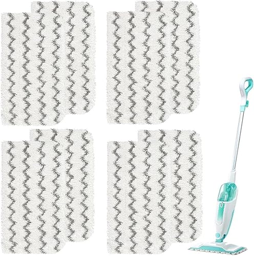Haulonda Paquete de 8 almohadillas de repuesto de microfibra para mopa de vapor Shark S1000, S1000A, S1000C, S1000WM, S1001C, almohadillas de