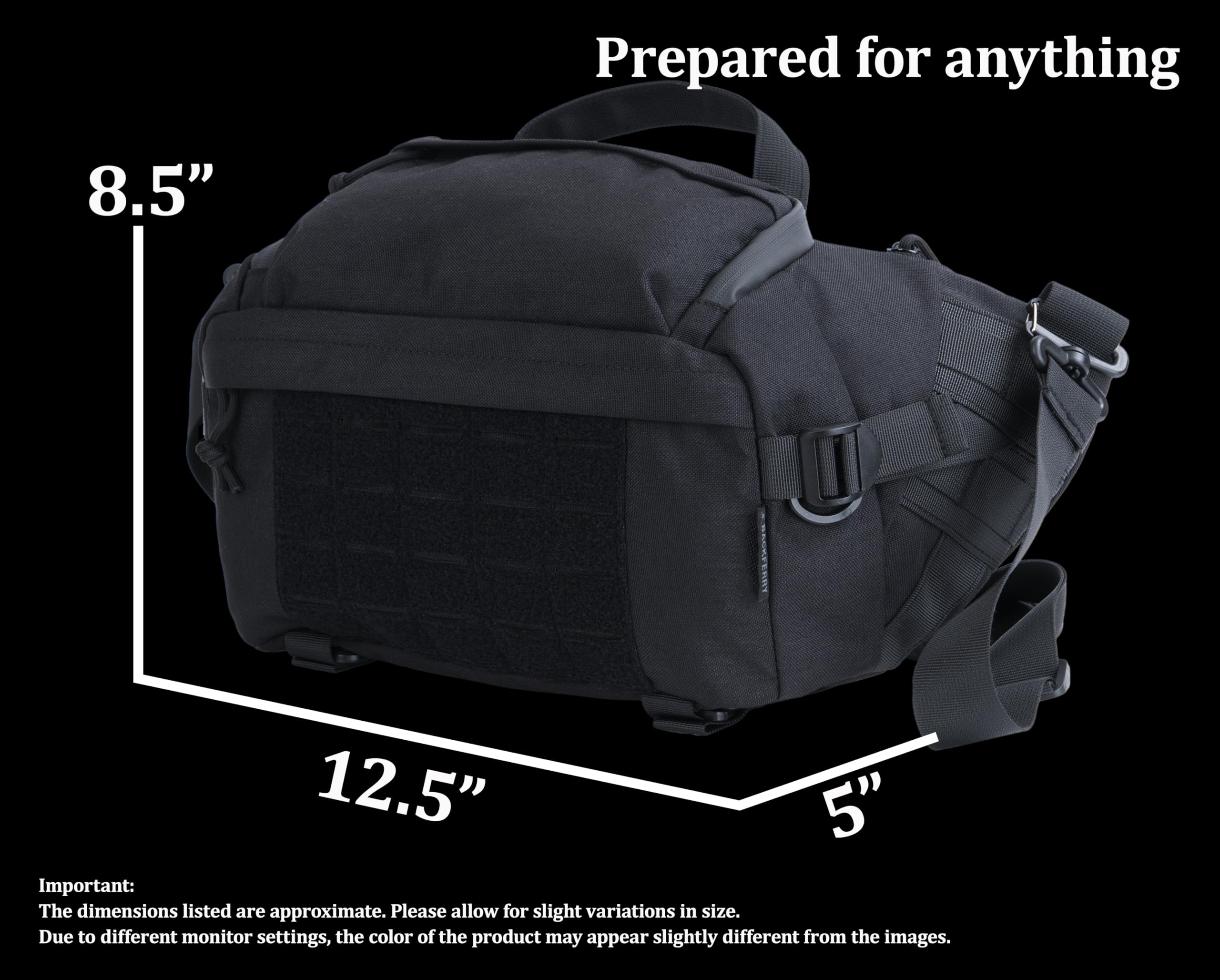 Mochila táctica cruzada EDC para viajes, trabajo, camping y senderismo, 8 litros