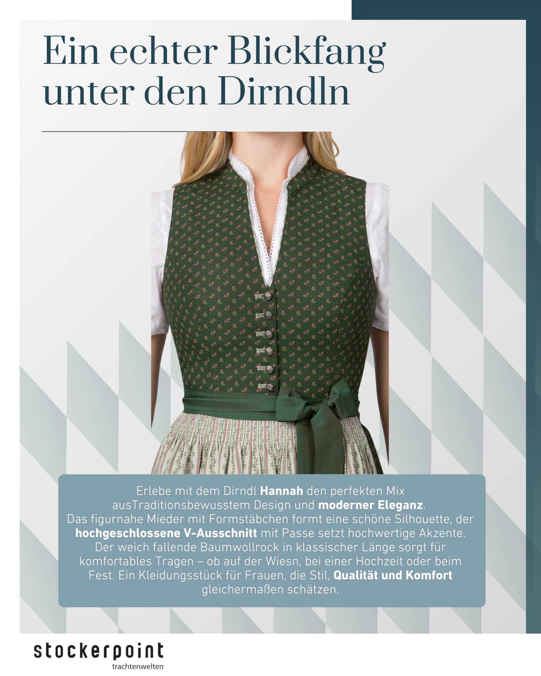 Dirndl Hannah, ciemnoszary, 36