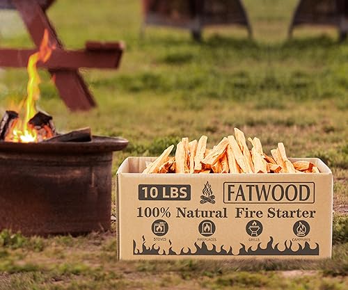 Miniatura 10 de Palitos de inicio de fuego de madera de grasa de 2 libras, 100% natural para estufas, madera de pino para chimeneas, fogatas, hogueras, parrilla