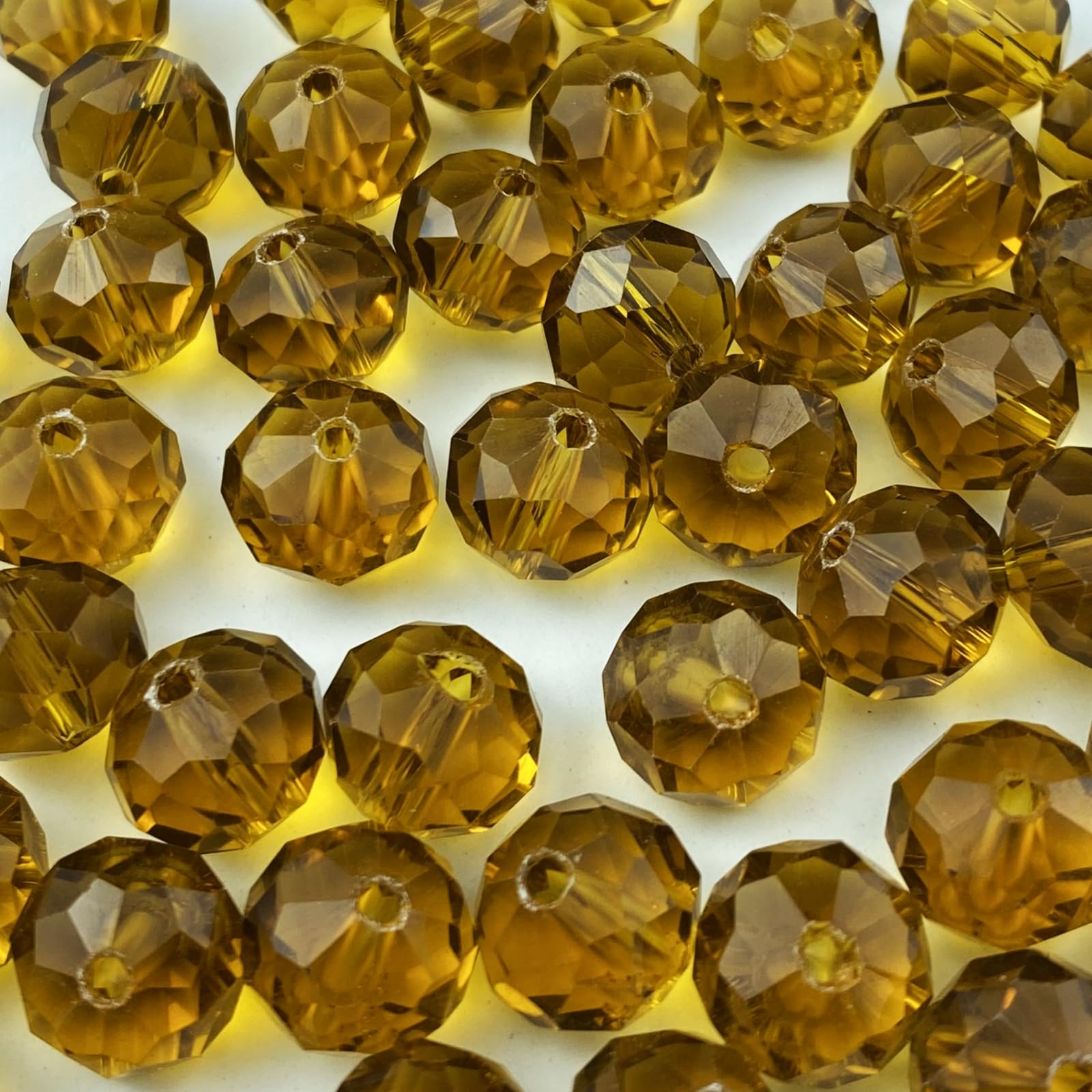 Kryształowe szklane koraliki, 8 mm, fasetowane, okrągłe szklane koraliki z otworem, szklane koraliki dystansowe do bransoletek, naszyjnika, kolczyków, DIY, tworzenie biżuterii, rzemiosło