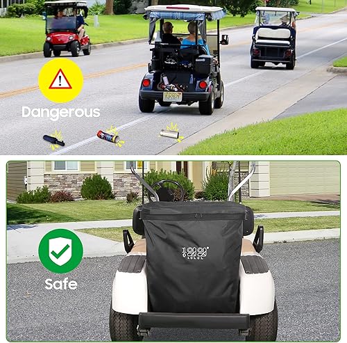 Miniatura 4 de 10L0L Bolsa de carga para carrito de golf, bolsas de almacenamiento grandes para 2 pasajeros carrito de golf, bolsa de compras para Yamaha, carrito