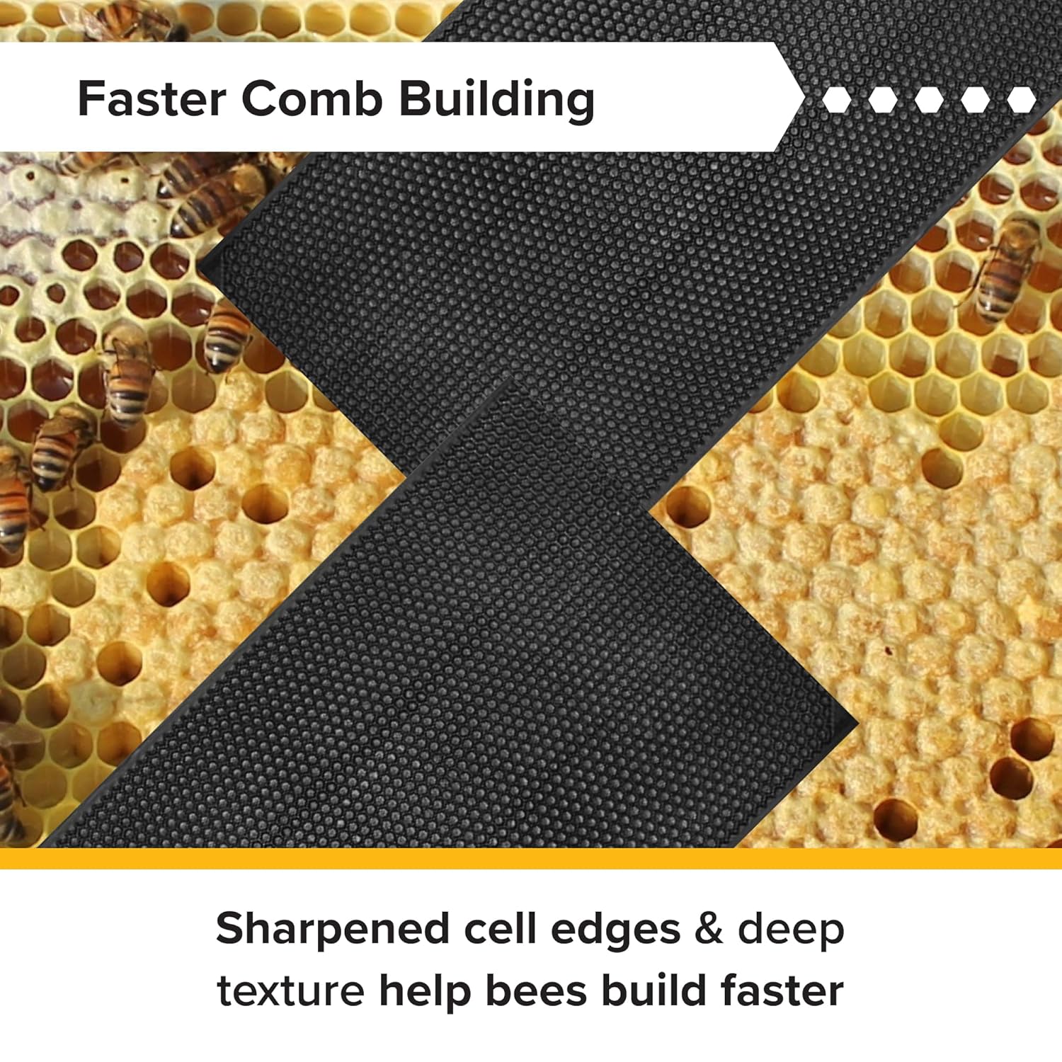 Mann Lake 5 5/8" Waxed Black Rite-Cell Foundation Sheets, Made in the USA, BPA-Free, Food-Grade, Beeswax-Coated for Beehive Frames, Fits 6 5/8" Hive Bodies, Durable, Wax Moth Resistant, 100-Pack