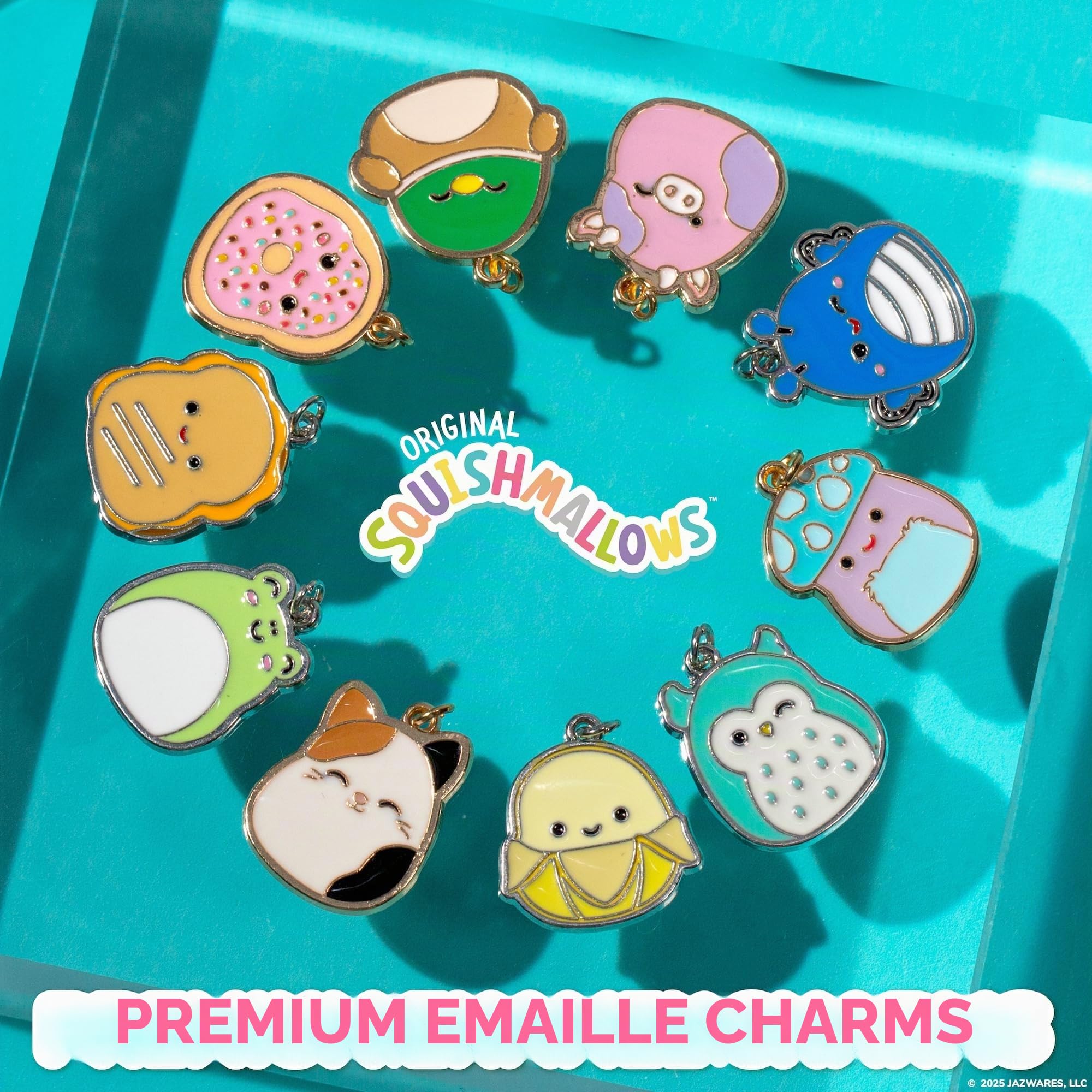 Squishmallows Originelles Armband-Design-Set, niedliches und Freundschaftsarmband-Set, Schmuckherstellungs-Set, Charm-Armbandherstellungs-Set, Perlen- und Schmuckherstellung