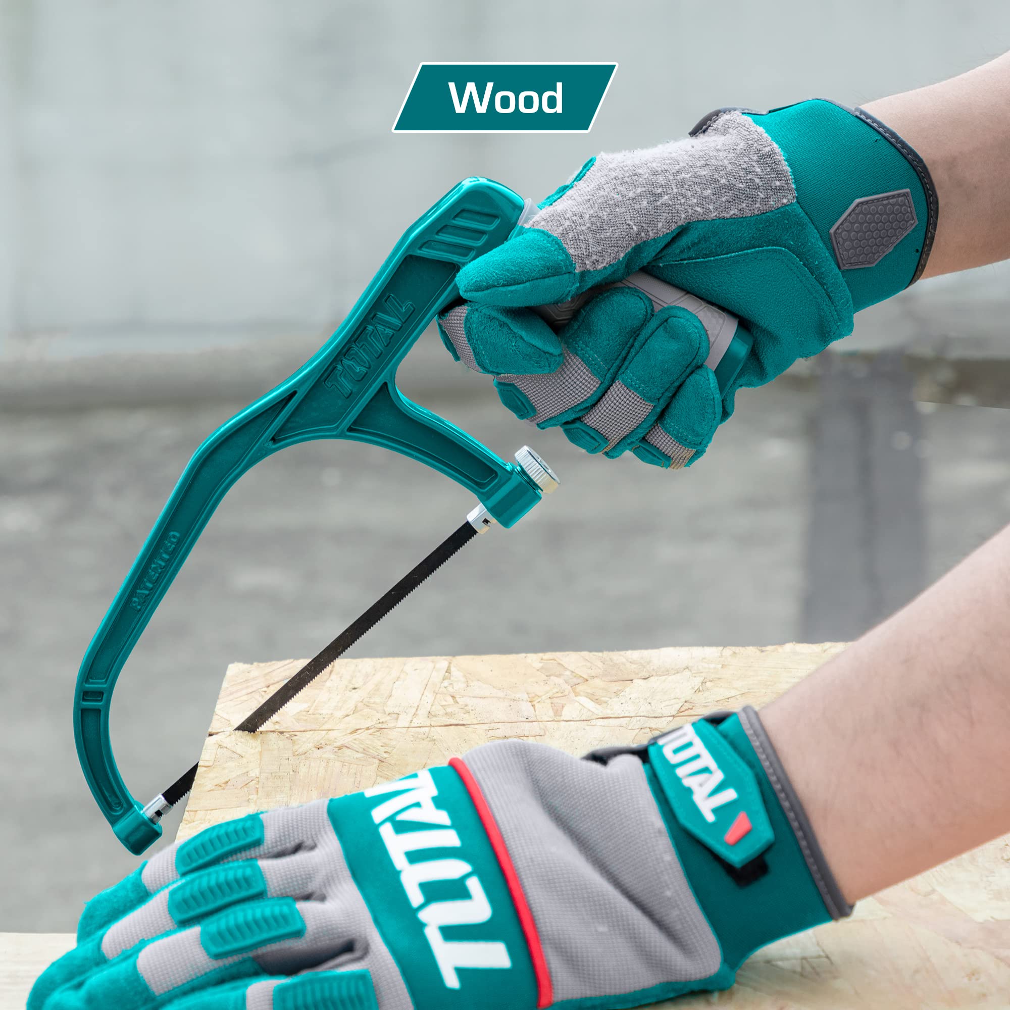 Arco Per Sega TOTAL 300 Mm - Per Metallo E Legno, Con Lama Da 63 Mm, In Alluminio