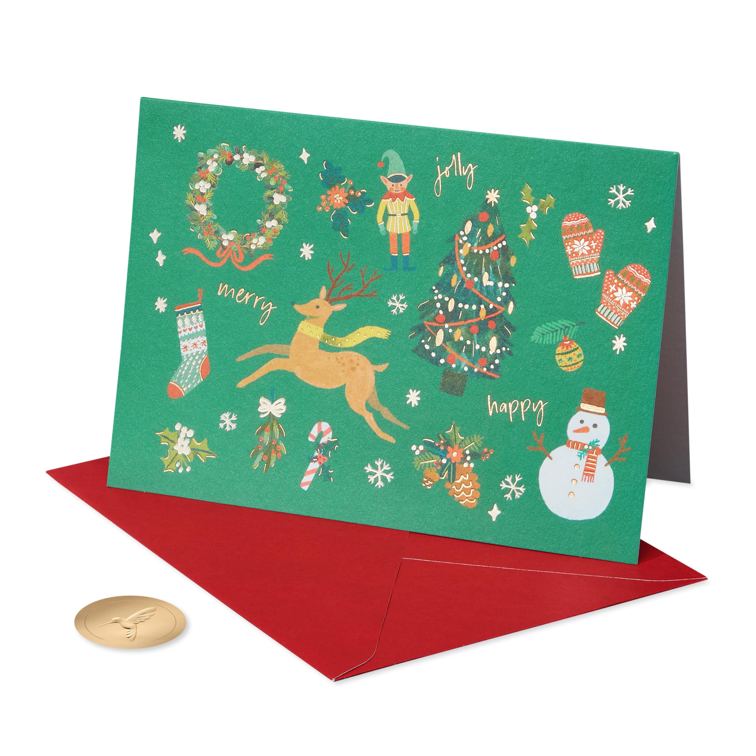 Papyrus Christmas Cards Boxed with Envelopes, Most Wonderful Time (14-Count), FSC SONATA HOLIDAY ICONS, 1 EA - Image 4