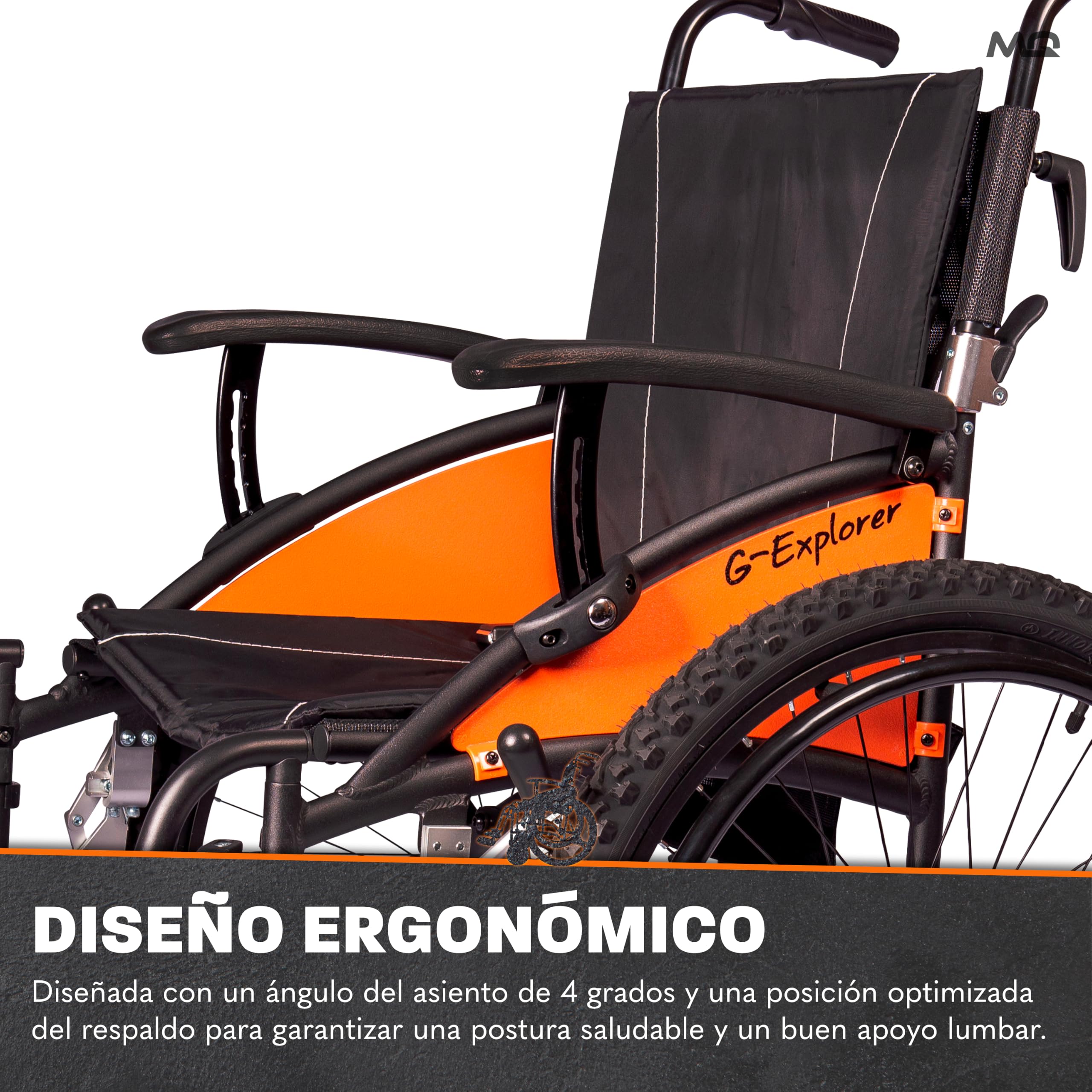 MobiQuip Silla de ruedas todoterreno 12,5 kg, asiento de 18"
