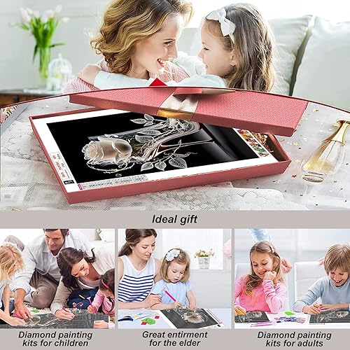 Miniatura 3 de Stalente Kits de pintura de diamantes para adultos, kits de arte de diamantes 5D para principiantes, pintura de diamante redonda para decoración de