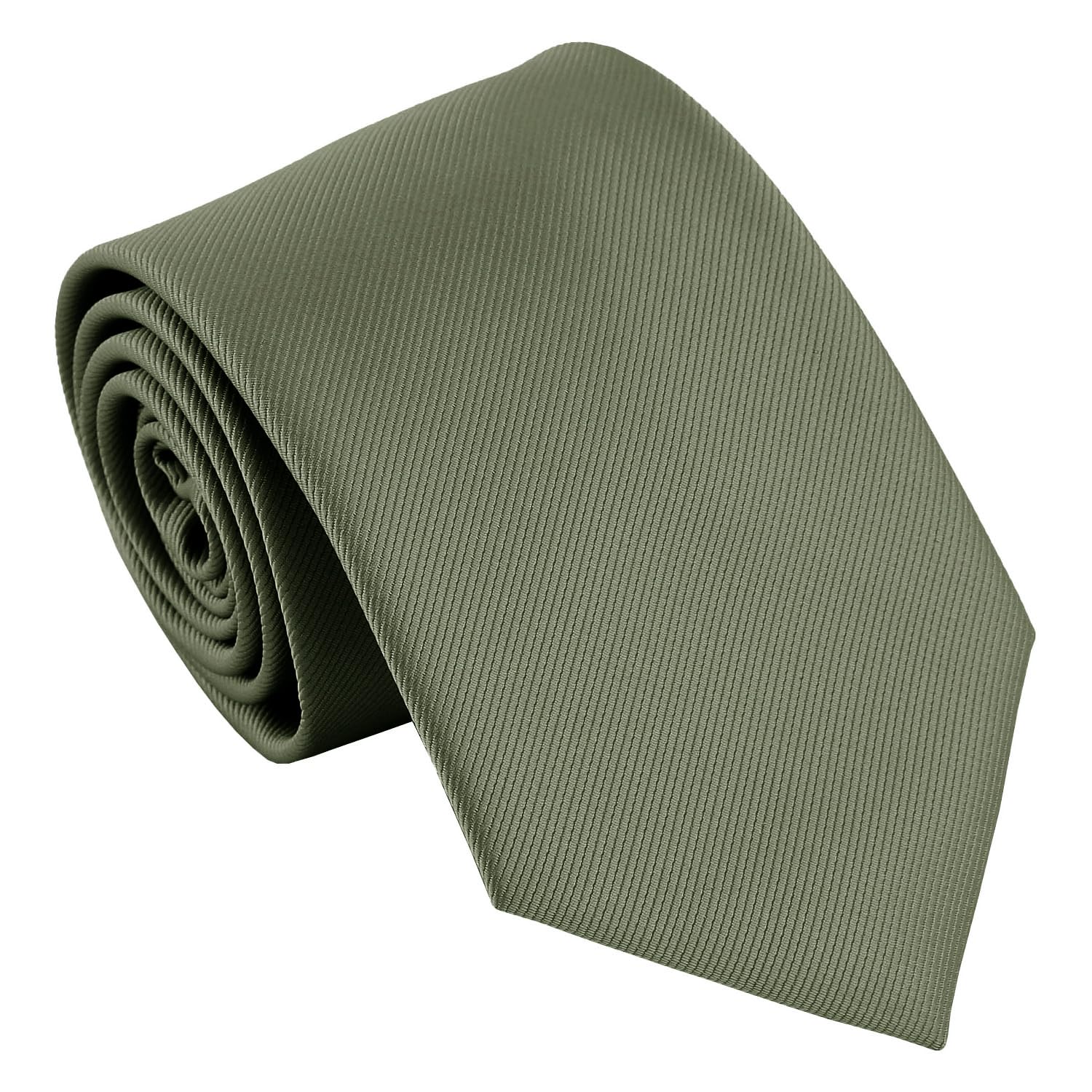 Dqt Men's Sage Plain Twill Wedding Formal & Business 8Cm Classic Tie
