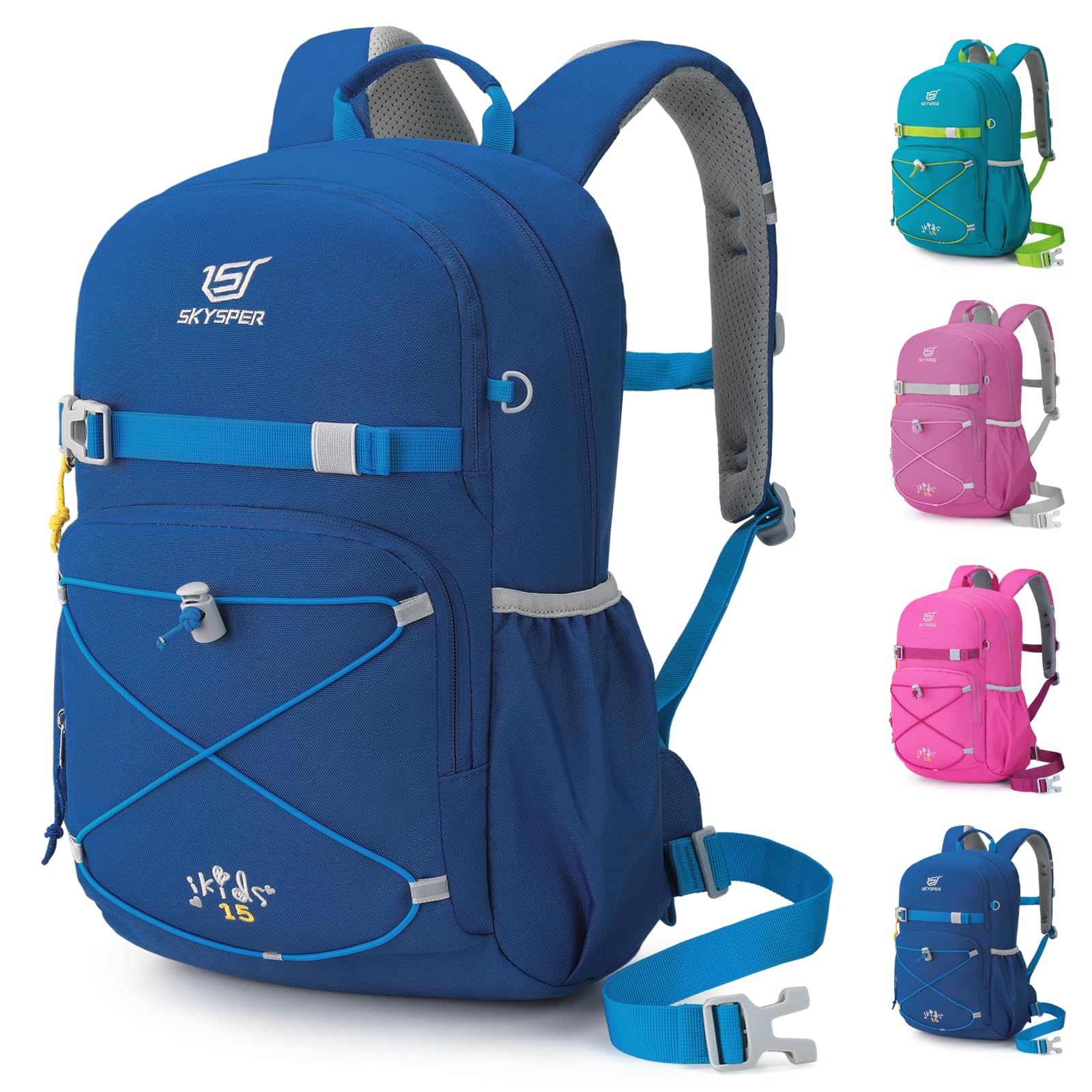 SKYSPER Kinderrucksack 15L Wanderrucksack für Jungen & Mädchen Outdoor