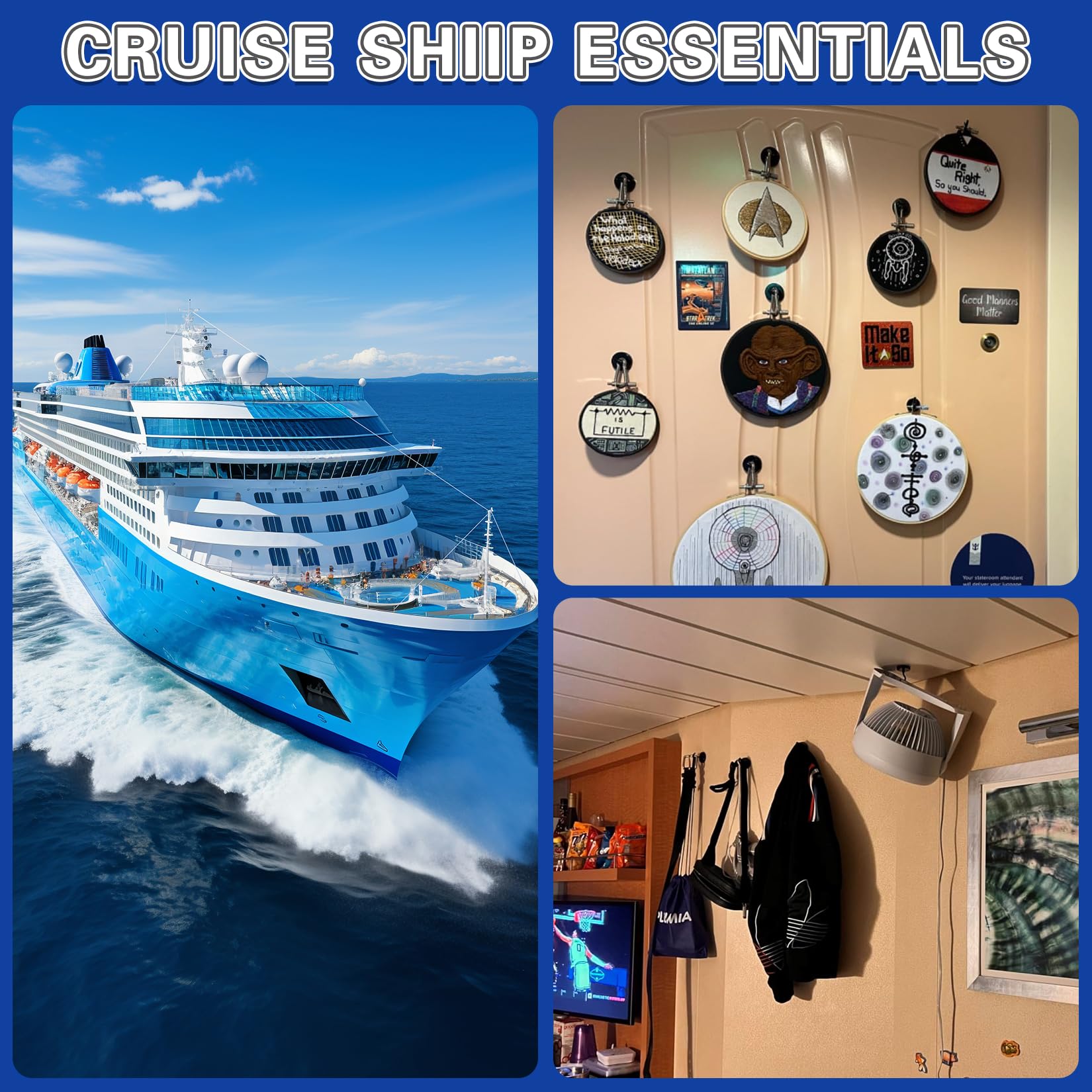 Black Magnetic Hooks, 40 Pack Magnetic Hooks for Cruise Cabins — Amazon image 7