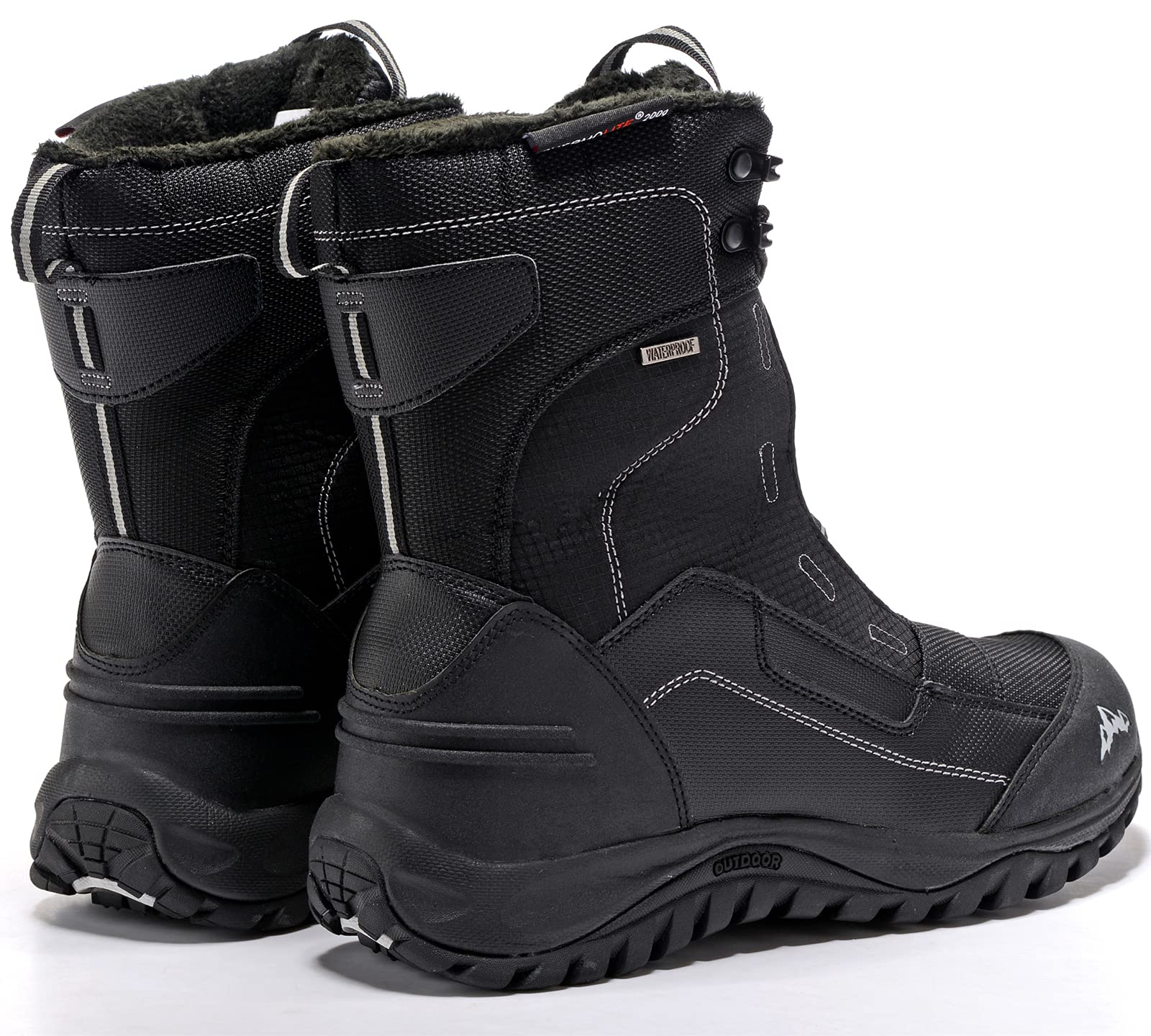 Winter-Schneestiefel für Herren, mit Fell gefütterte, warme, wasserdichte Winterstiefel