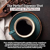 Vista 5 de La Pavoni Domus Bar - Máquina de espresso/capuchino - Molinillo de fresas cónicas integrado con 7 ajustes, cuerpo de acero inoxidable, depósito