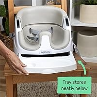 Vista 6 de Ingenuity Asiento base para bebé 2-en-1 con bandeja auto-guardable para alimentación y piso - Cashmere
