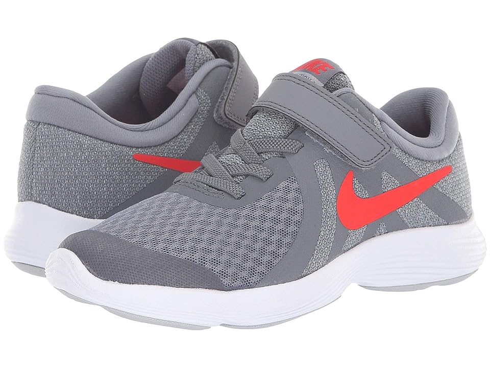 

Nike Kids Revolution 4 (Little Kid) (Cool Grey/Habanero Red/Wolf Grey/White) Boys Shoes, Gray