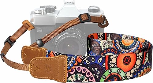 Miniatura 31 de Padwa Lifestyle Correa de cámara a rayas, de 1.5 pulgadas, suave tejido de cuerda de algodón, correa de hombro para fotógrafos y todas las cámaras