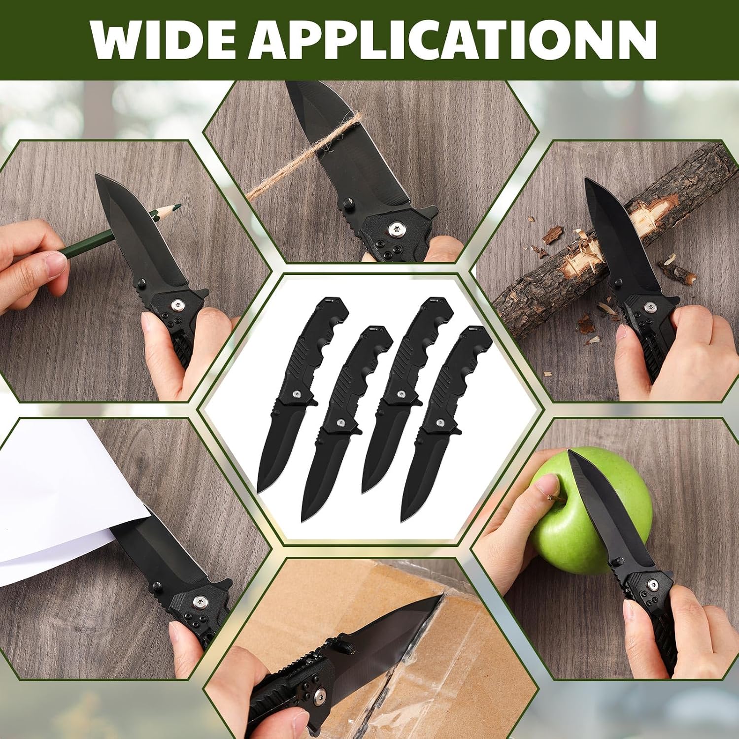 Folding Knife for Outdoor Use and Everyday Carry Utility Knives for Hiking Camping Outdoor Gifts for Men Women