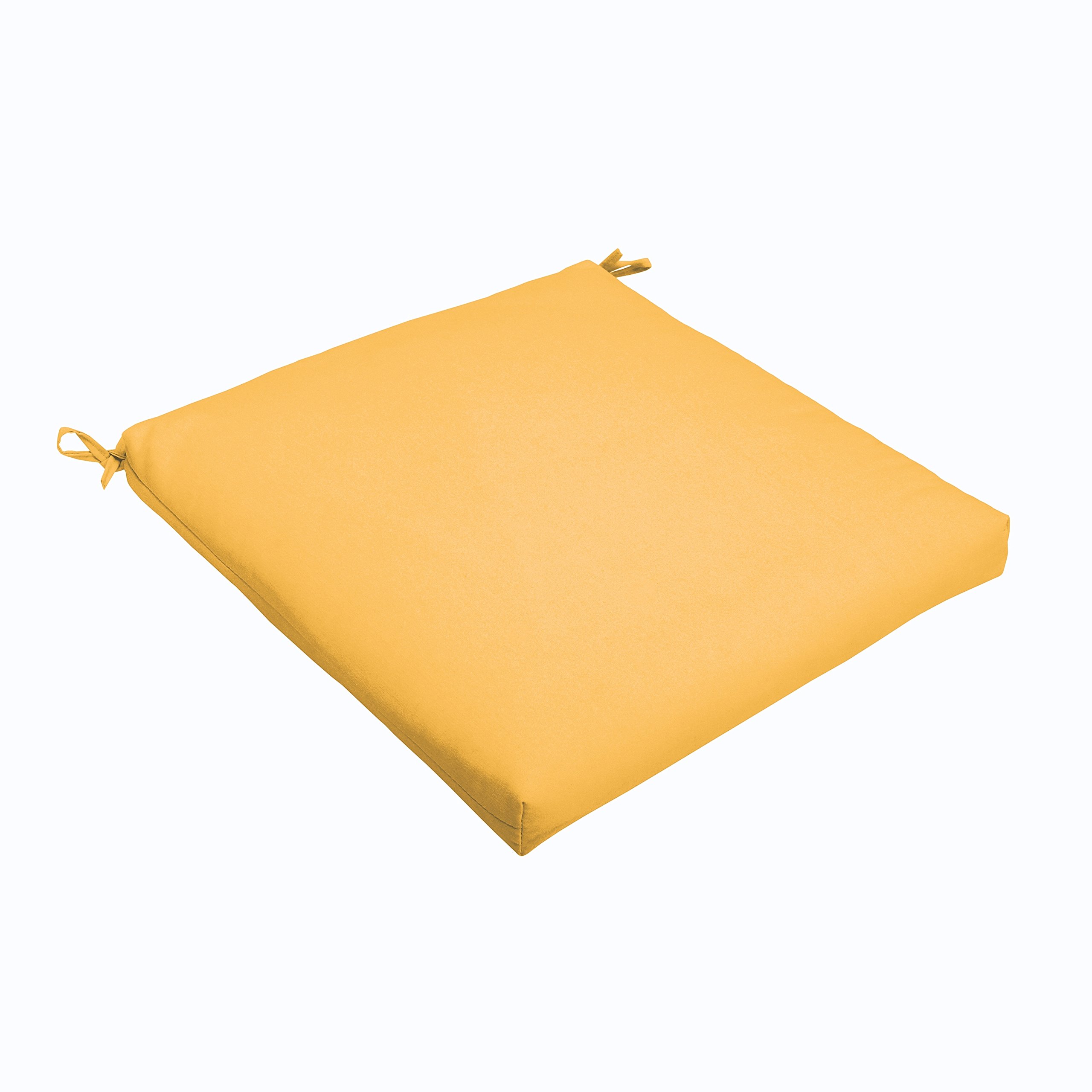 Mozaic AMCS105513 Indoor or Outdoor Sunbrella Square Chair Seat Cushion, 20 x 20 x 2.5, Sunflower Yellow