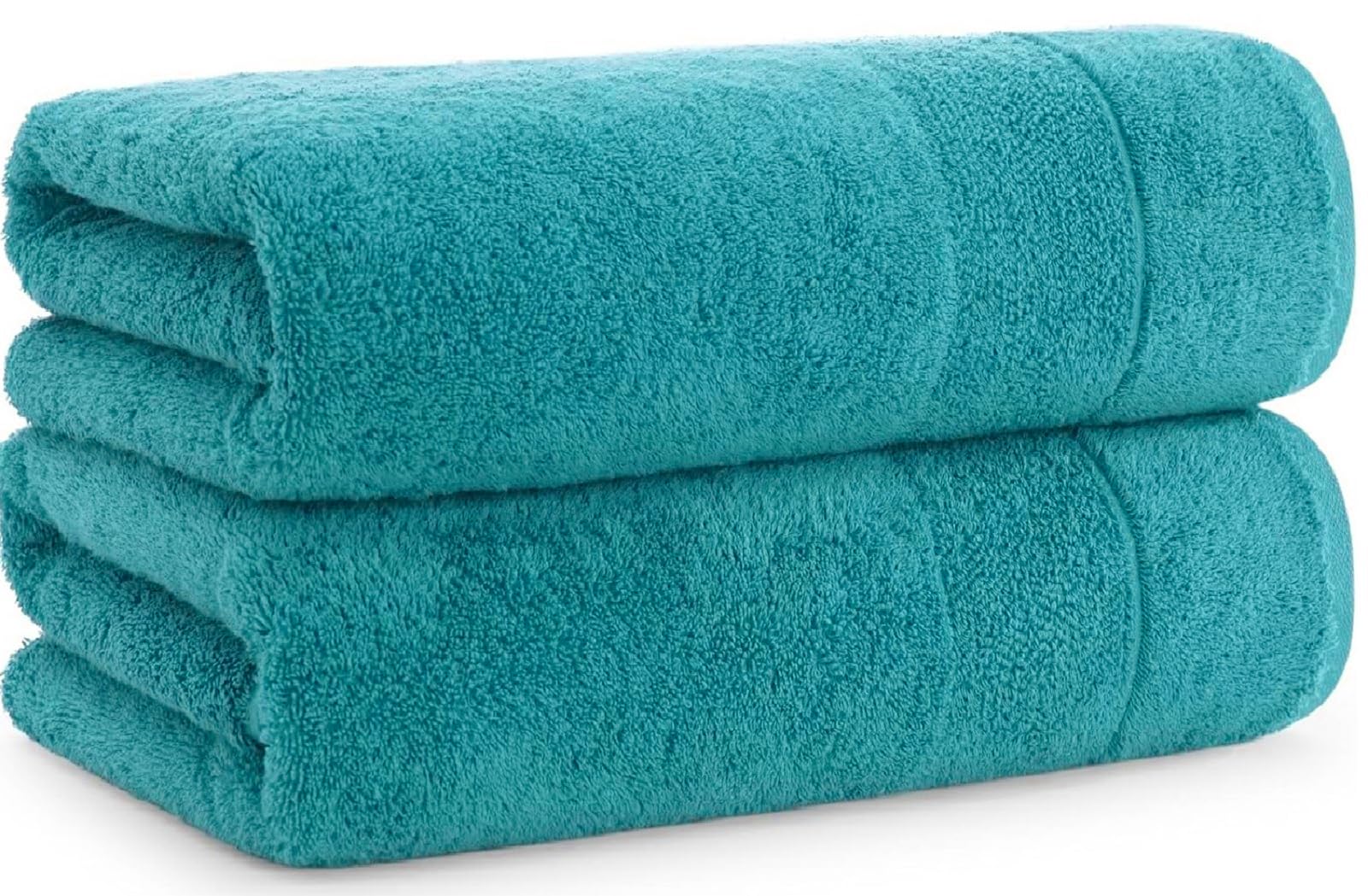1-2 Pack Extra Large Luxury Jumbo Bath Sheets (100 x 200 cm -700 GSM) Pure Egyptian Cotton Super Soft Big Bath Sheet XL Towels (Teal, 2)