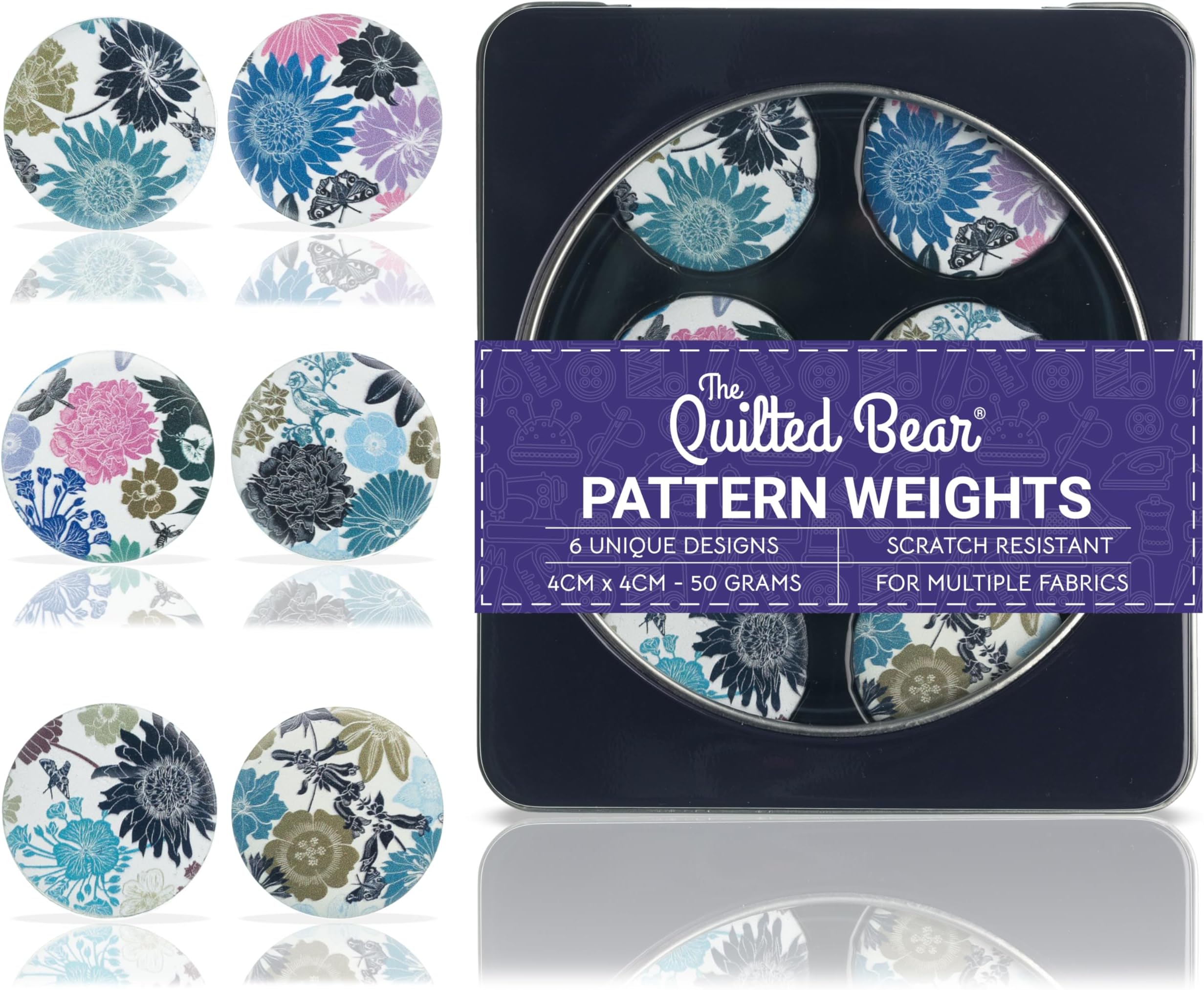 Amazon.com: Hxszk Fabric Weights - 6 Pack Transparent Glass Pattern ...