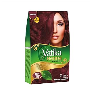 Vatika Henna Burgundy Hair Color Ammonia Free 3-pack (1 Pack - 6X10 gm Satchels)