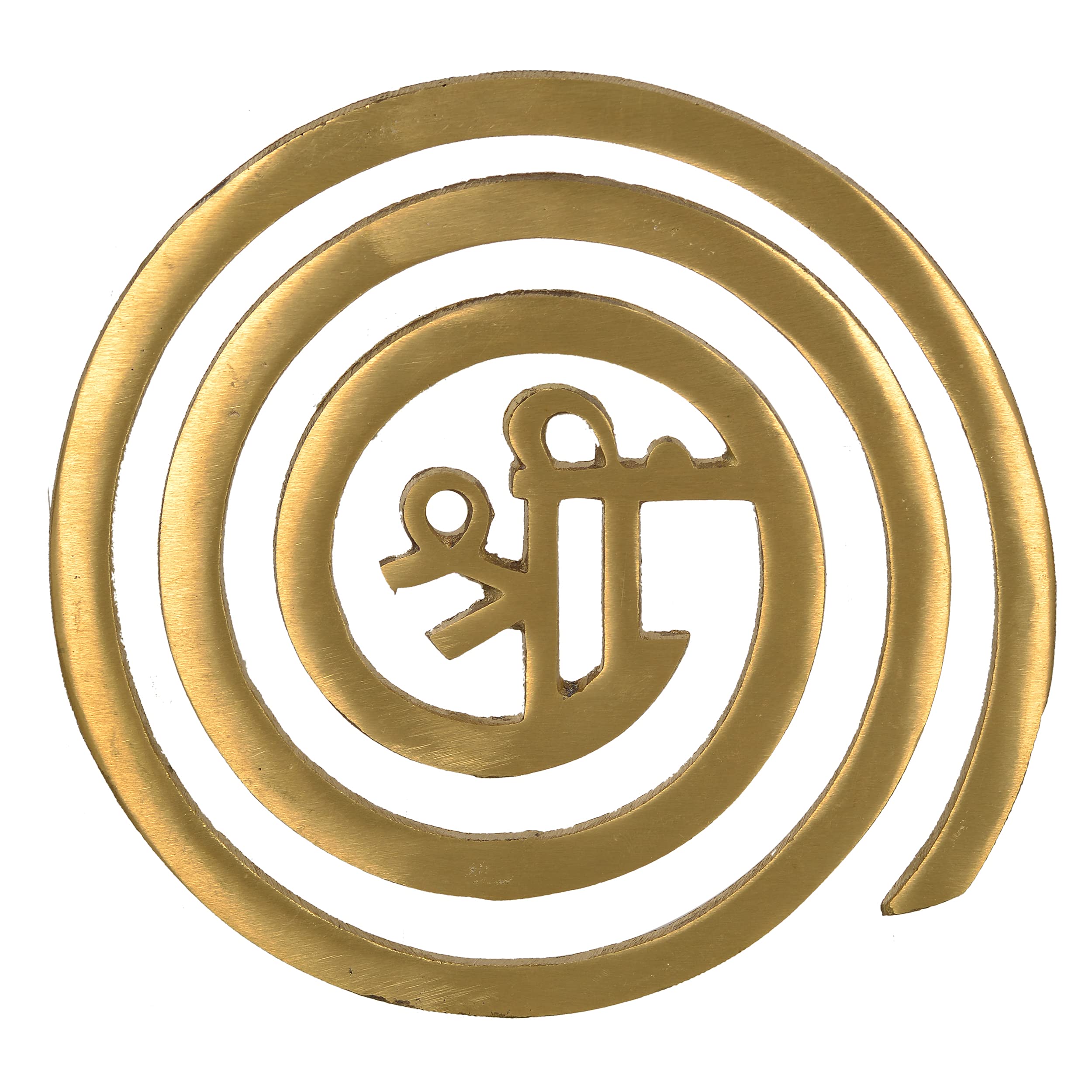 North-West/Vayavey: Brass Helix Vastu Energy Helix (15 x 15 x 0.3 Cm) Golden-Circle