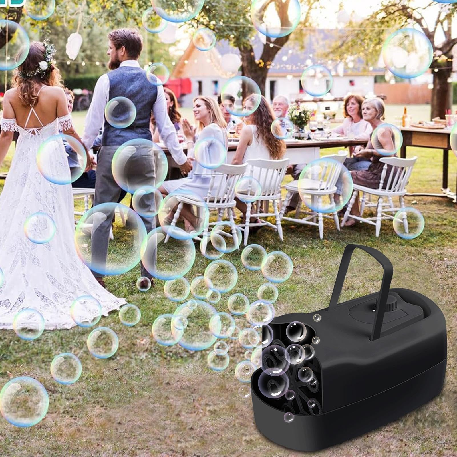 Macchina per Bolle per Matrimoni e Cerimonie Giocattolo di Schiuma | Macchina per Bolle a Batteria per Feste Compleanno Pasqua Natale all Aperto Bagno Bambini Ragazzi