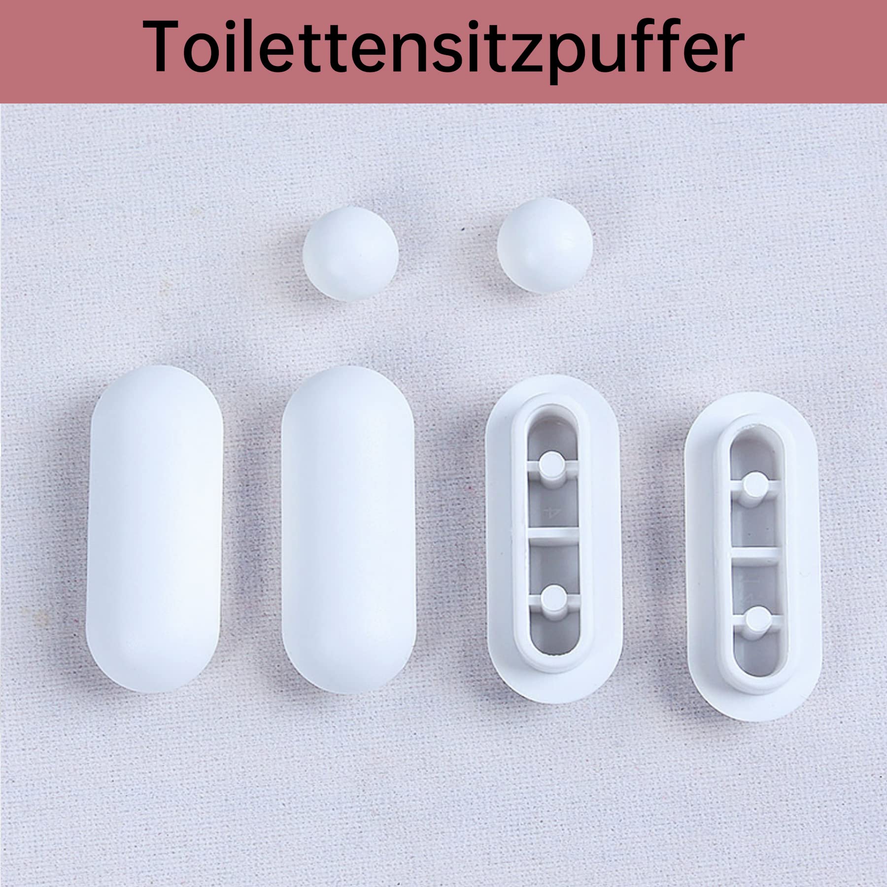 2 Set Paracolpi per Sedili WC. Paracolpi Gommini Ricambio.12 pezzi Paracolpi in Plastica per Copriwater,Paraurti del Sedile del Water Universale per Tampone Anti-Rumore del Sedile del Water (Bianco)