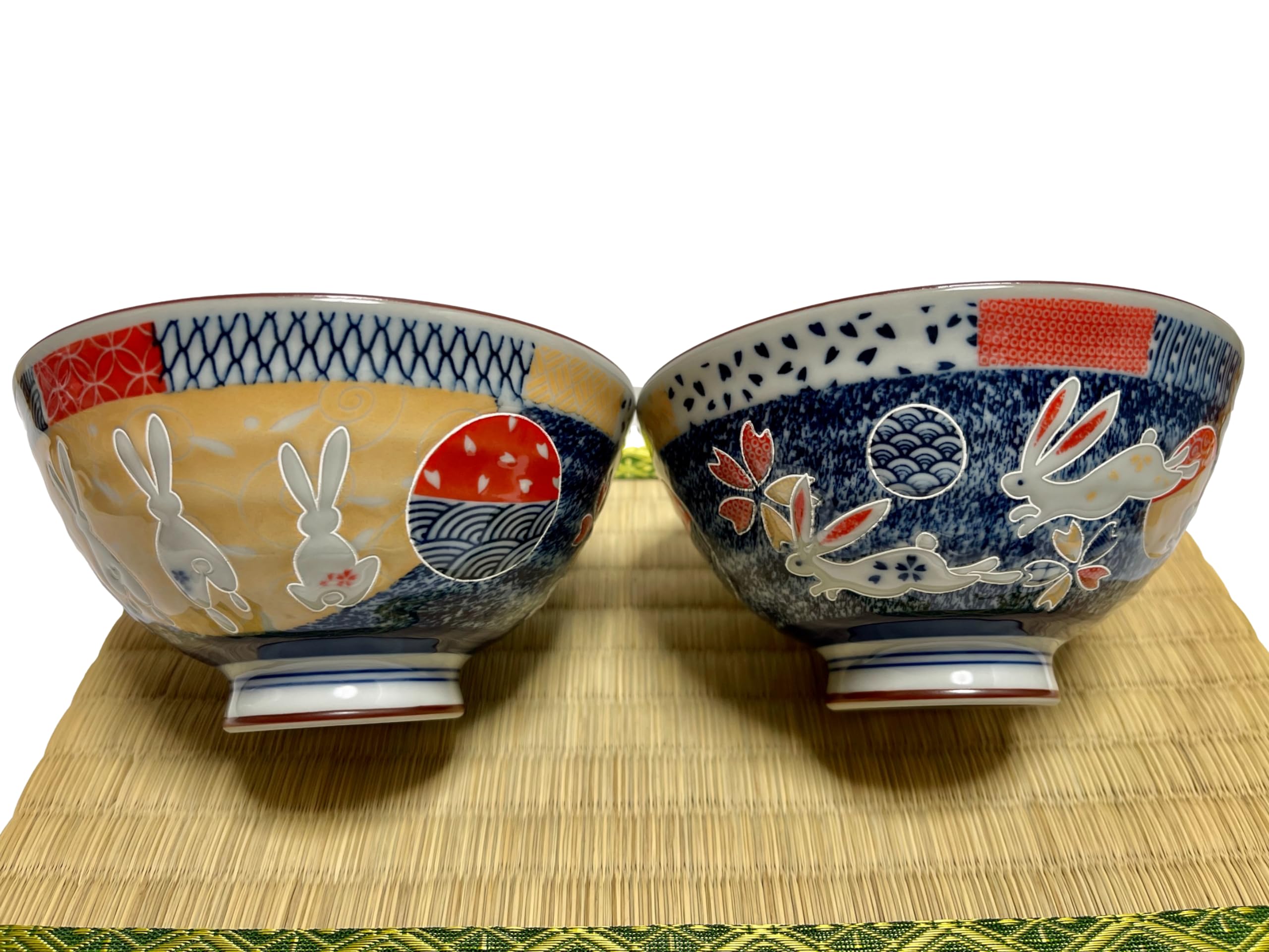 Amazon.com | Japanese Mino Ware Ceramic Rice Bowl Set, 4.84